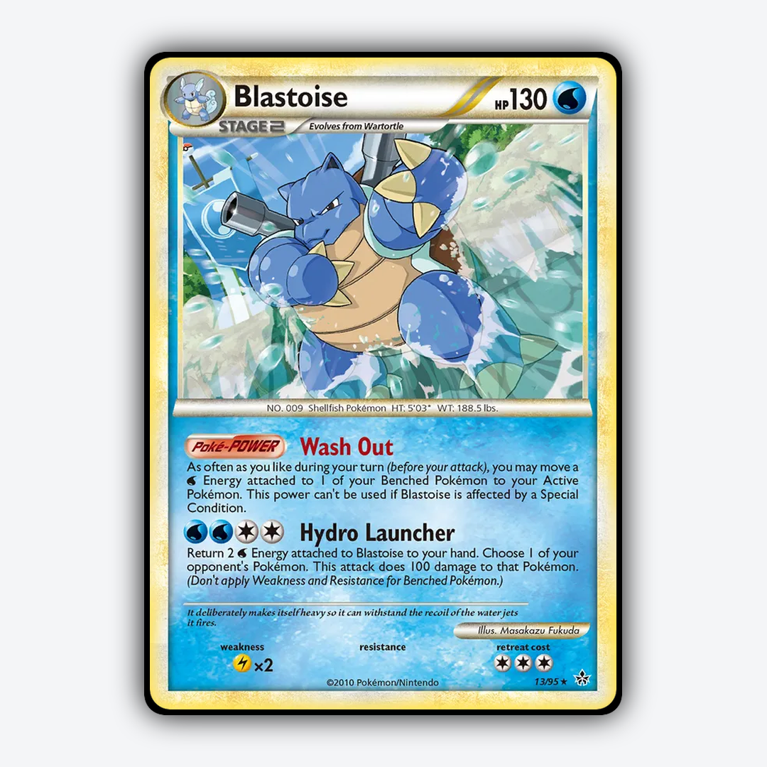 Blastoise 013/95 - HS—Unleashed Set - Card Rug