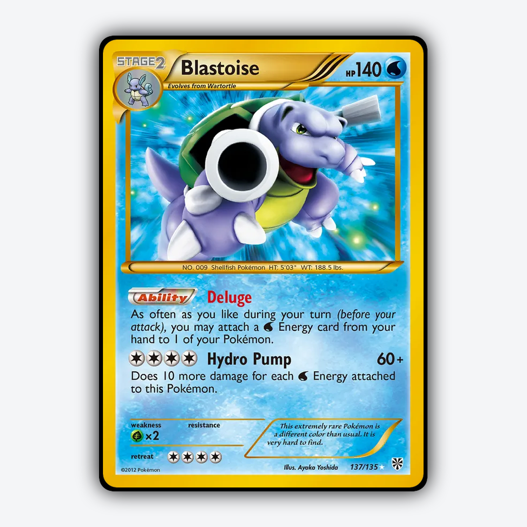Blastoise 137/135 - Plasma Storm Set - Card Rug
