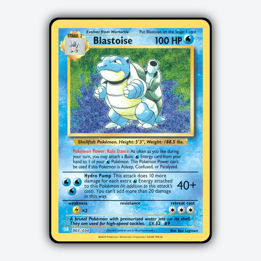 Blastoise 003/034 - Pokémon TCG Classic - Blastoise Set - Card Rug