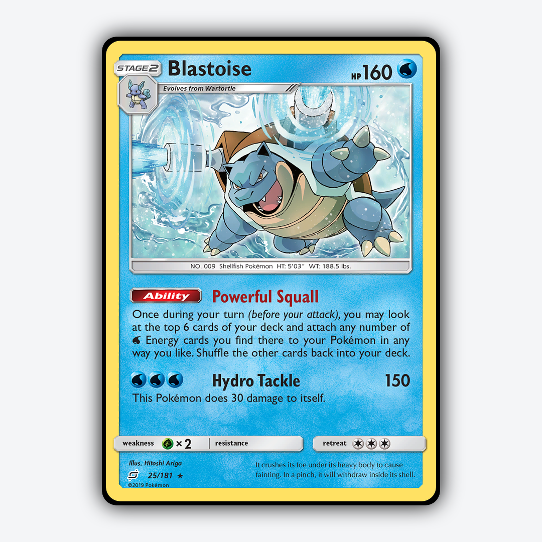 Blastoise 025/181 - Team Up Set - Card Rug