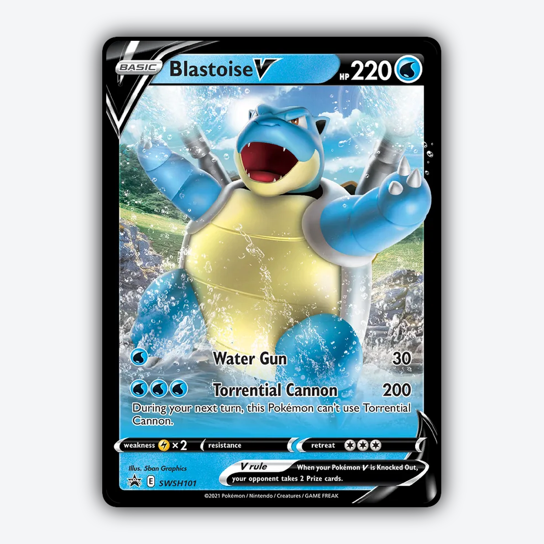 Blastoise V #101 - SWSH Black Star Promos Set - Card Rug
