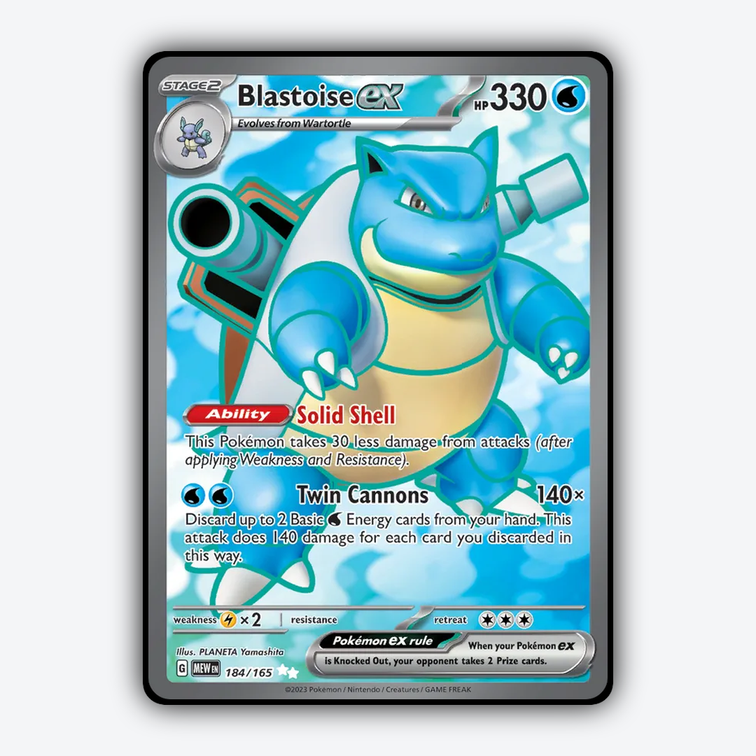 Blastoise ex #184 - 151 Set - Card Rug