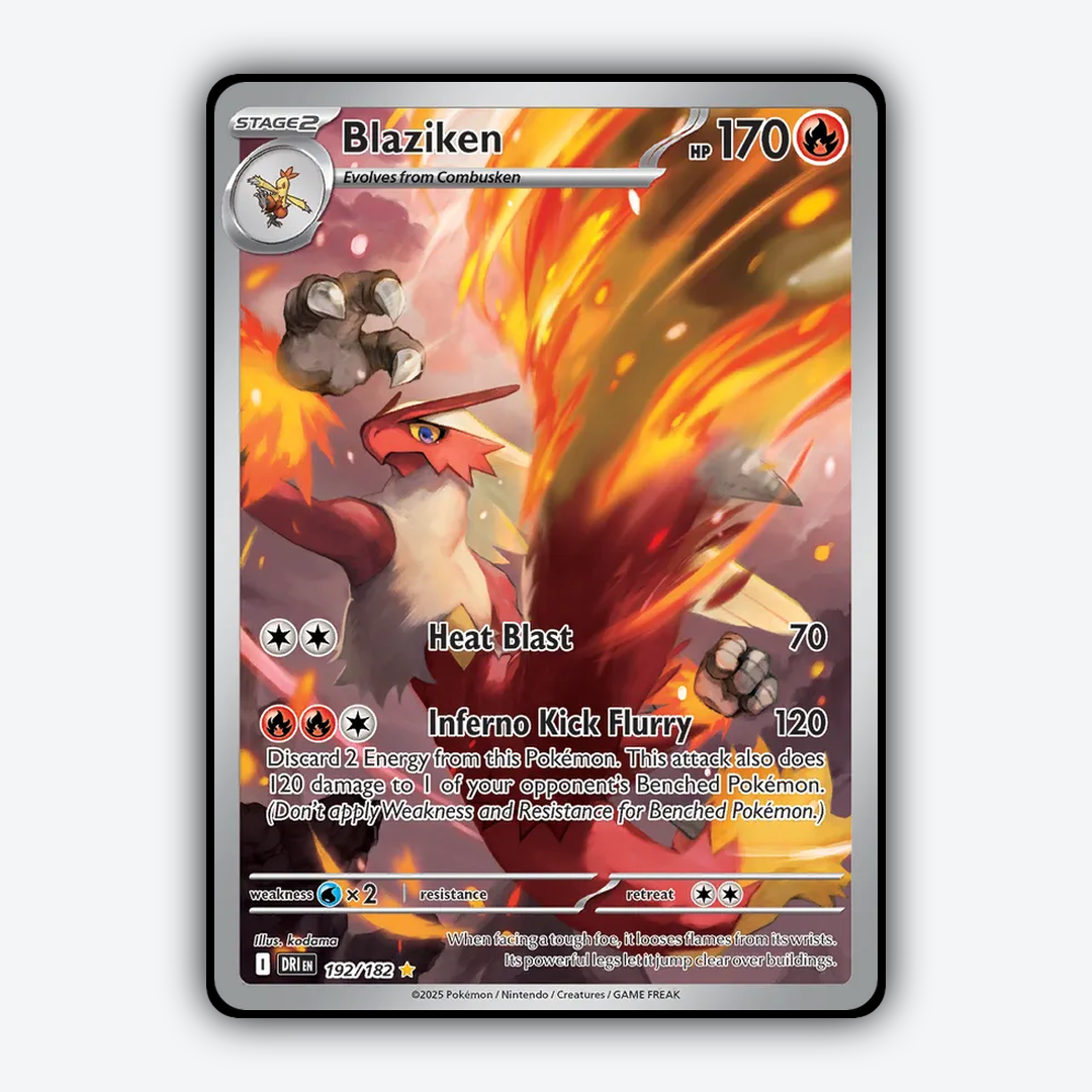 Blaziken #192 - Destined Rivals Set - Card Rug