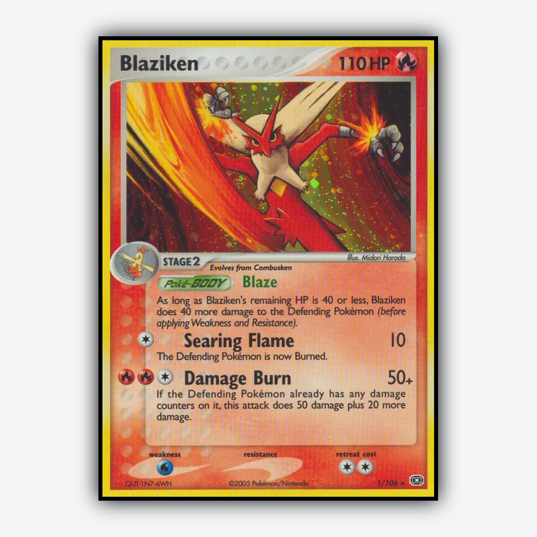Blaziken 001/106 - Emerald Set - Card Rug