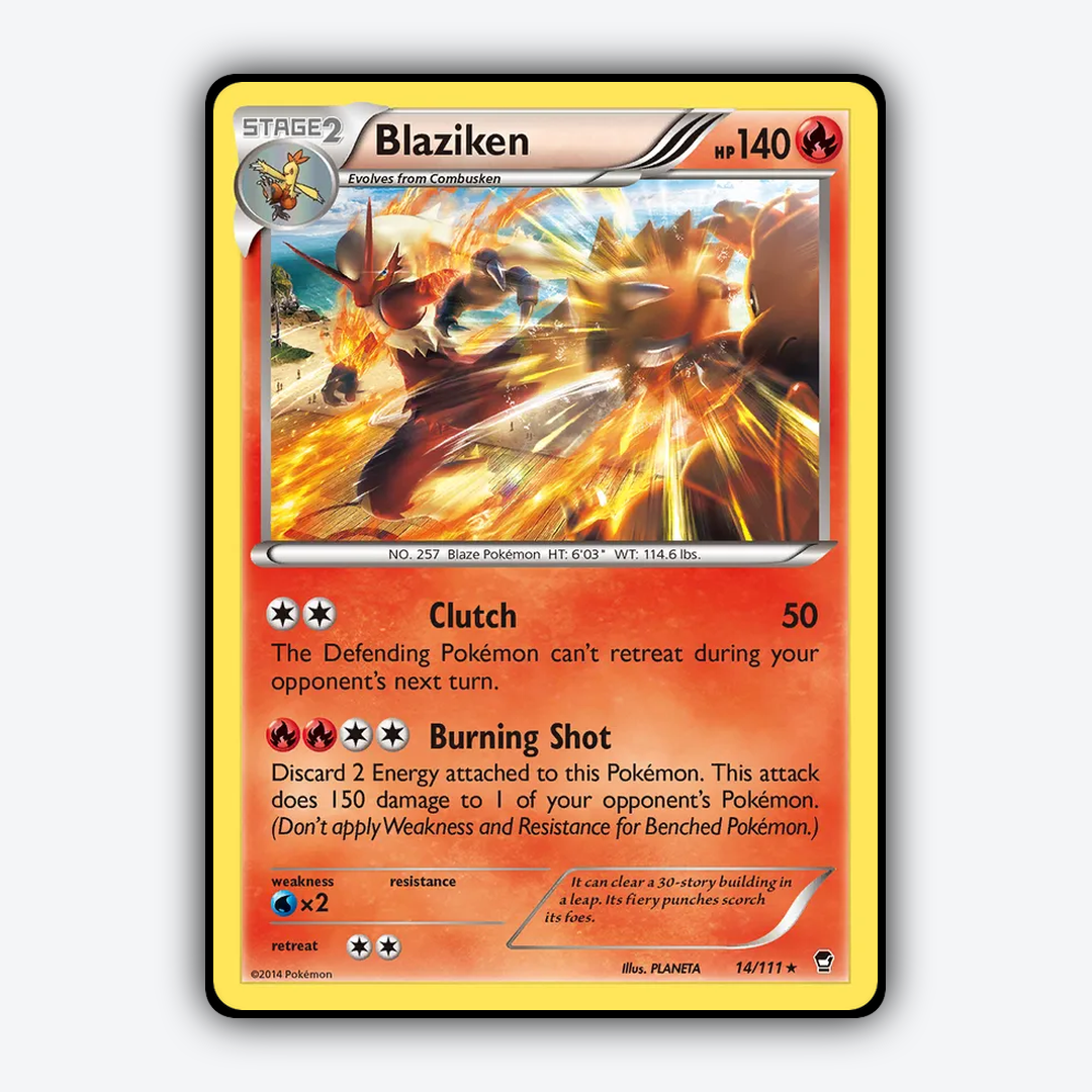 Blaziken 014/111 - Furious Fists Set - Card Rug
