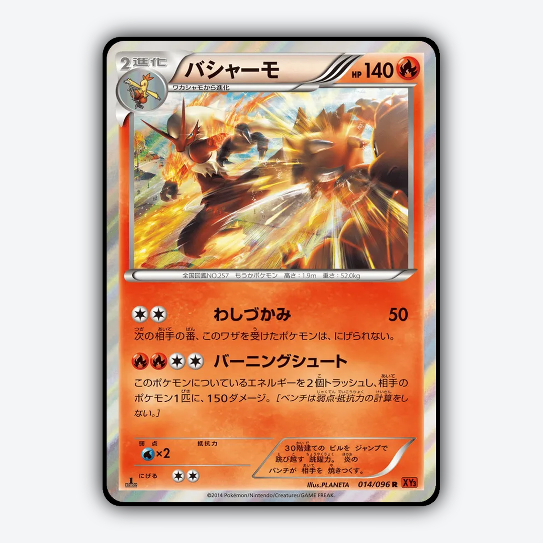 Blaziken 014/096 - Rising Fist Set - Card Rug (JP)