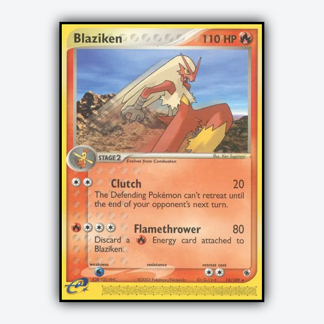 Blaziken 015/109 - Ruby & Sapphire Set - Card Rug