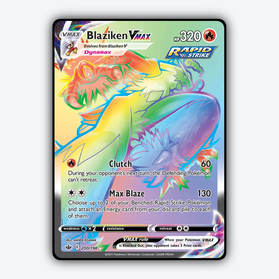 Blaziken VMAX 200/198 - Chilling Reign Set - Card Rug
