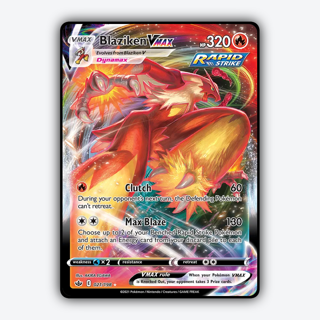 Blaziken VMAX 021/198 - Chilling Reign Set - Card Rug