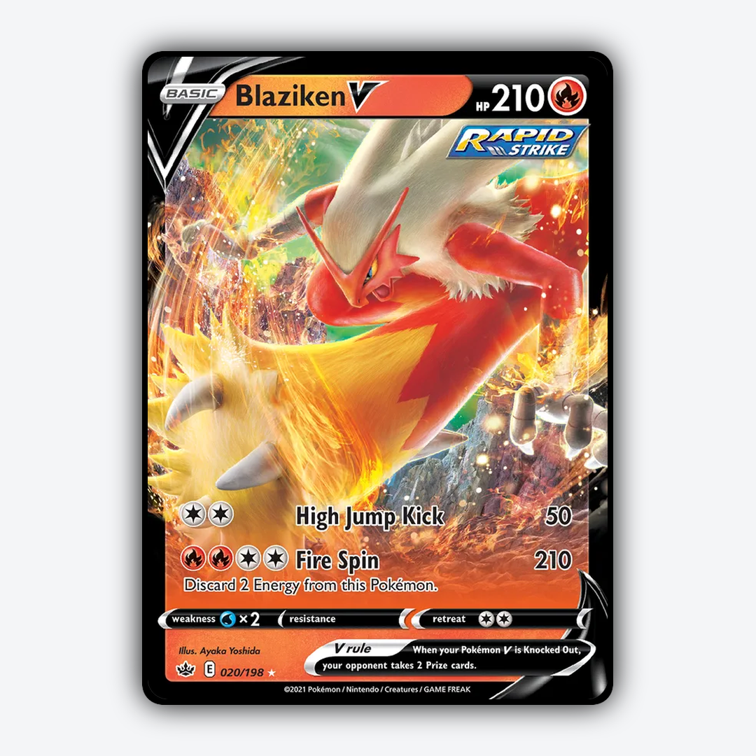 Blaziken V 020/198 - Chilling Reign Set - Card Rug