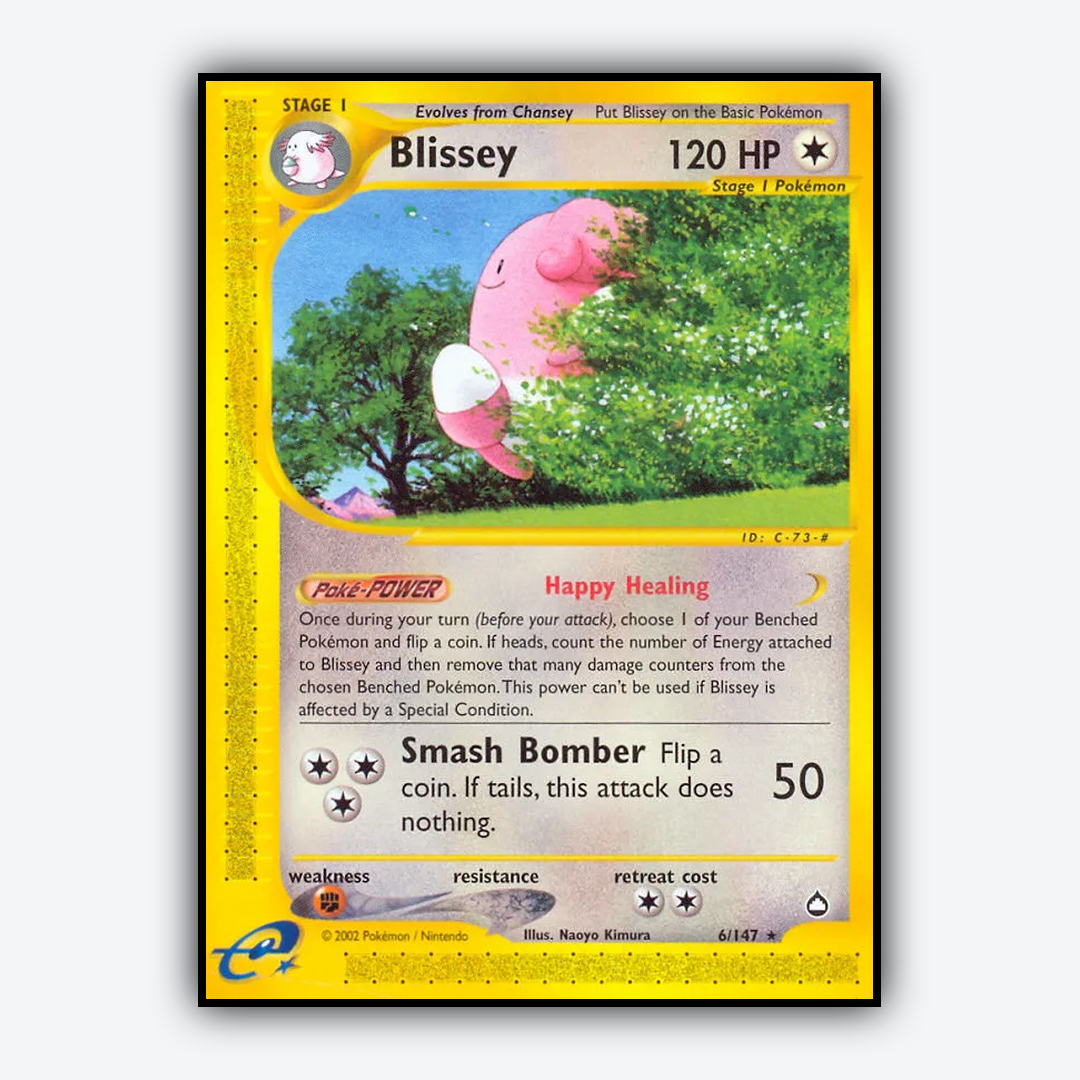 Blissey 006/147 - Aquapolis Set - Card Rug