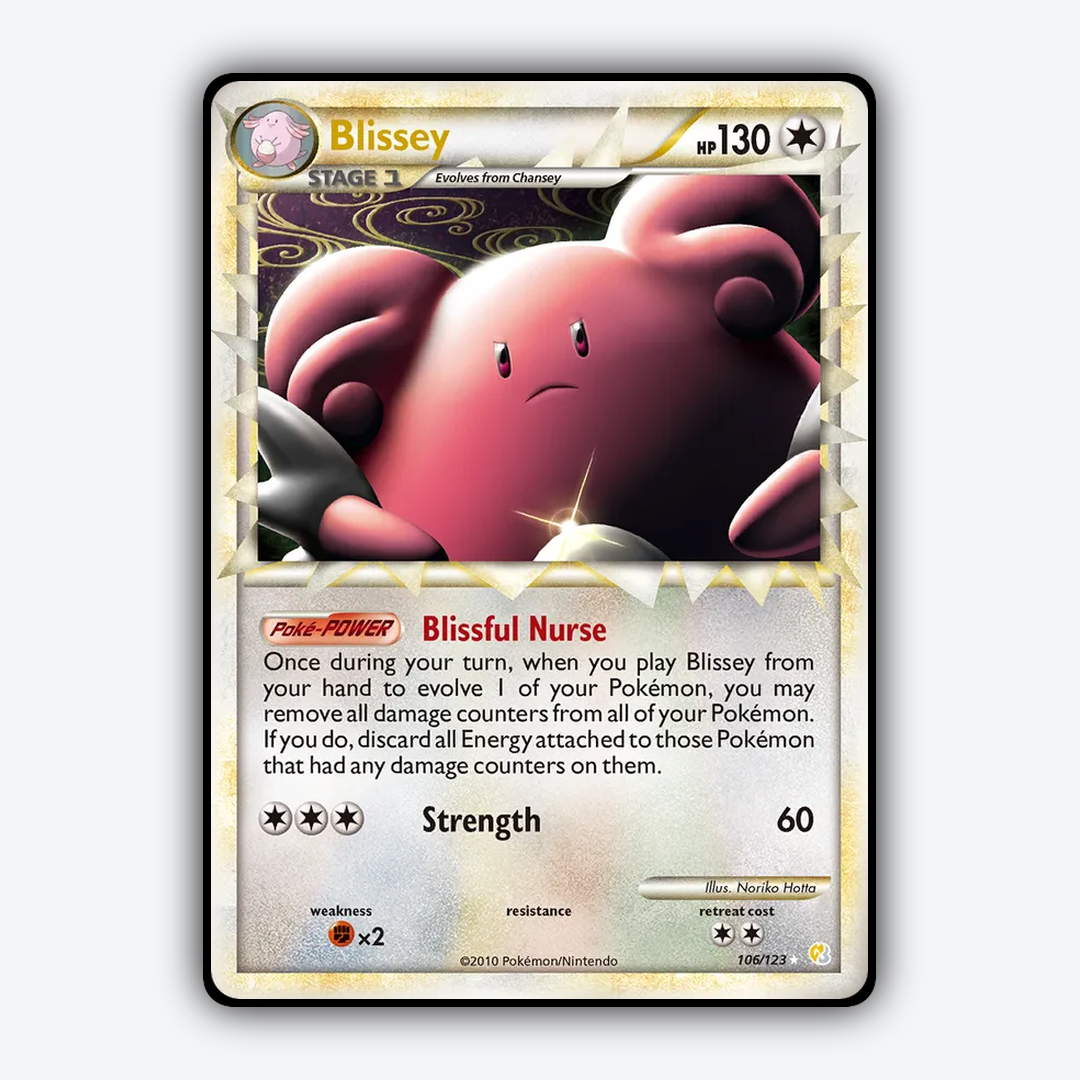Blissey 106/123 - HeartGold & SoulSilver Set - Card Rug
