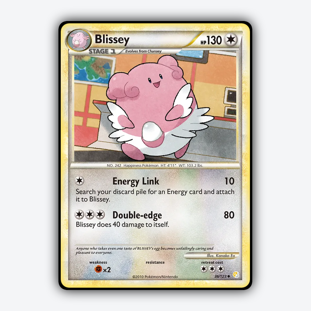 Blissey 036/123 - HeartGold & SoulSilver Set - Card Rug