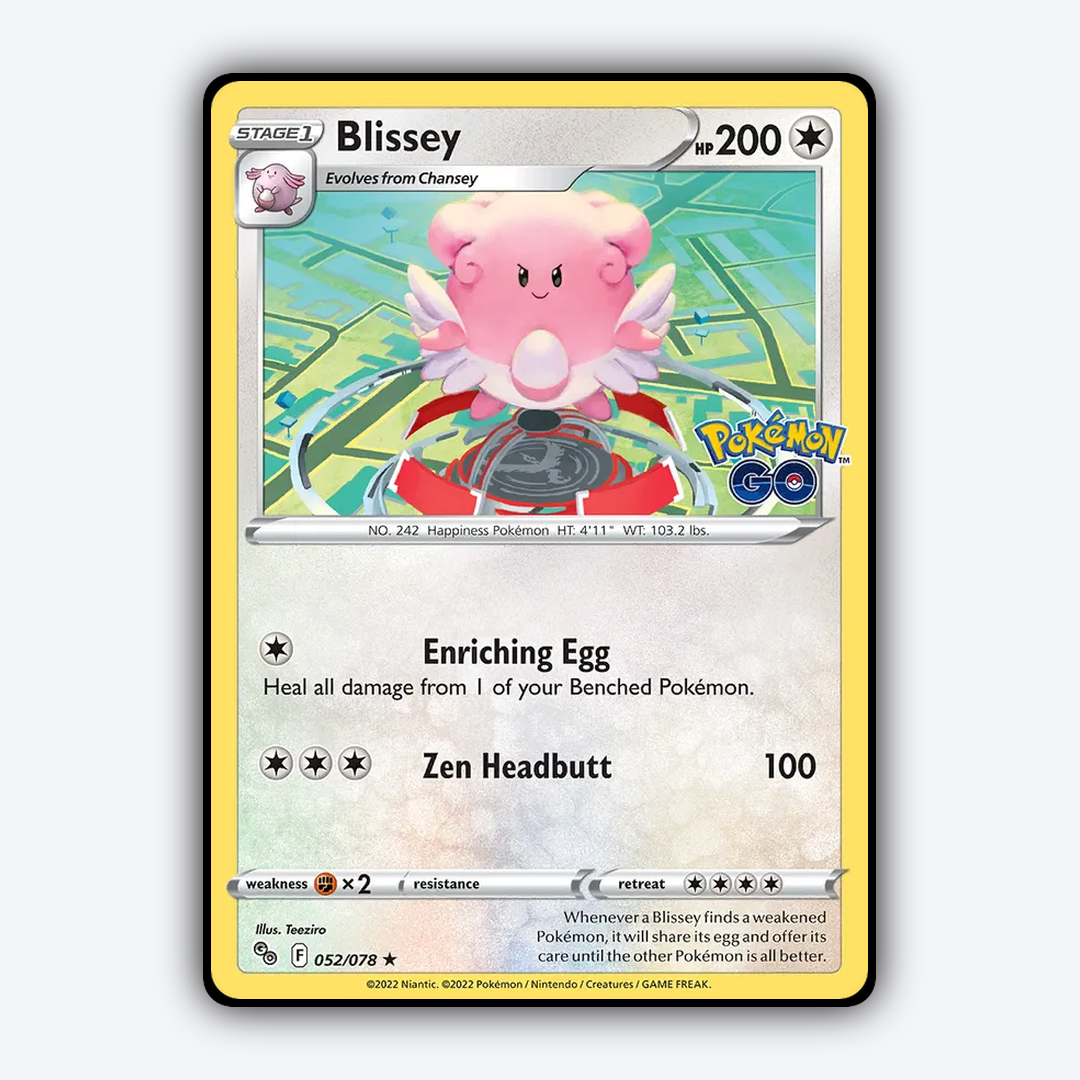 Blissey 052/78 - Pokémon GO Set - Card Rug