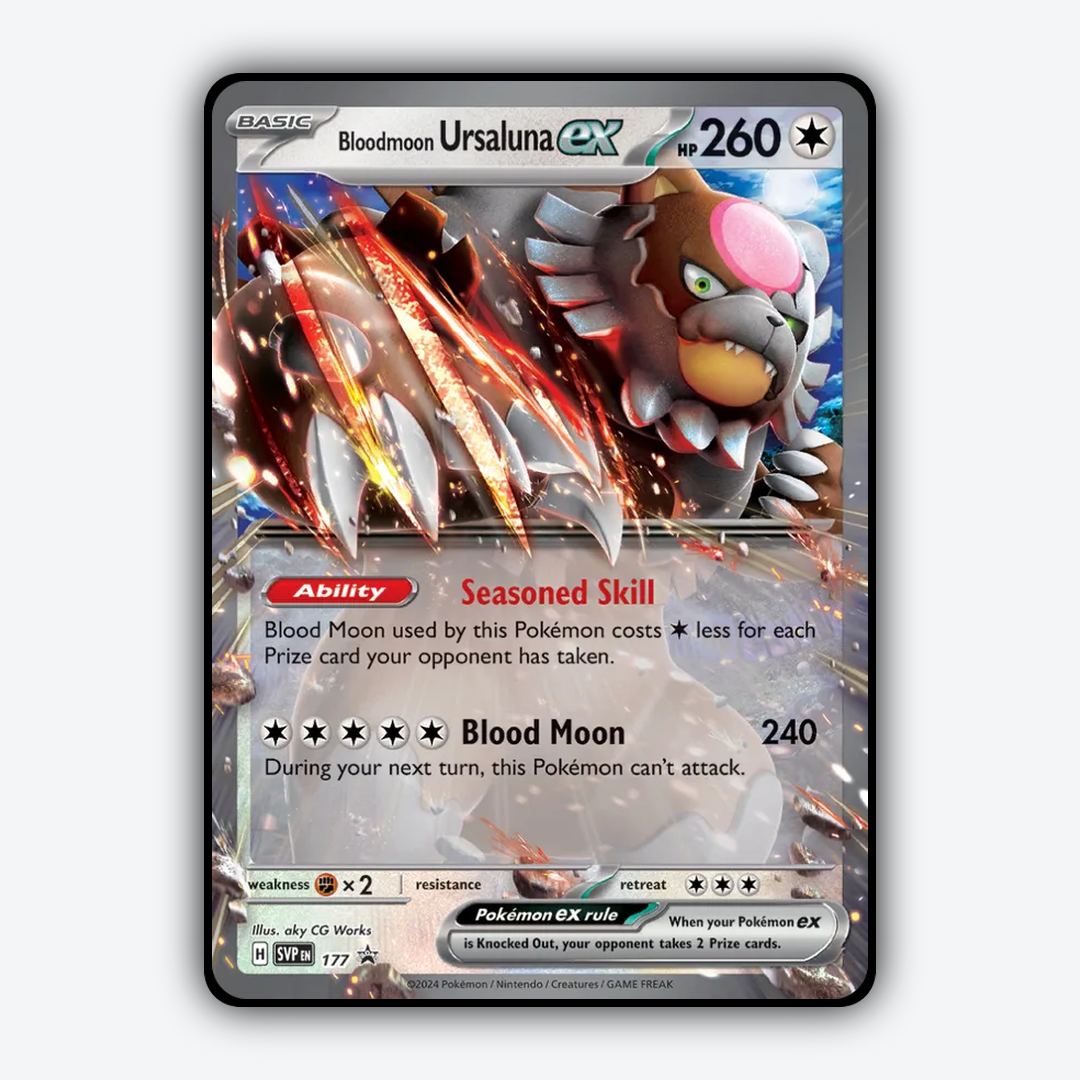 Bloodmoon Ursaluna ex #177 - Scarlet & Violet Black Star Promos Set - Card Rug