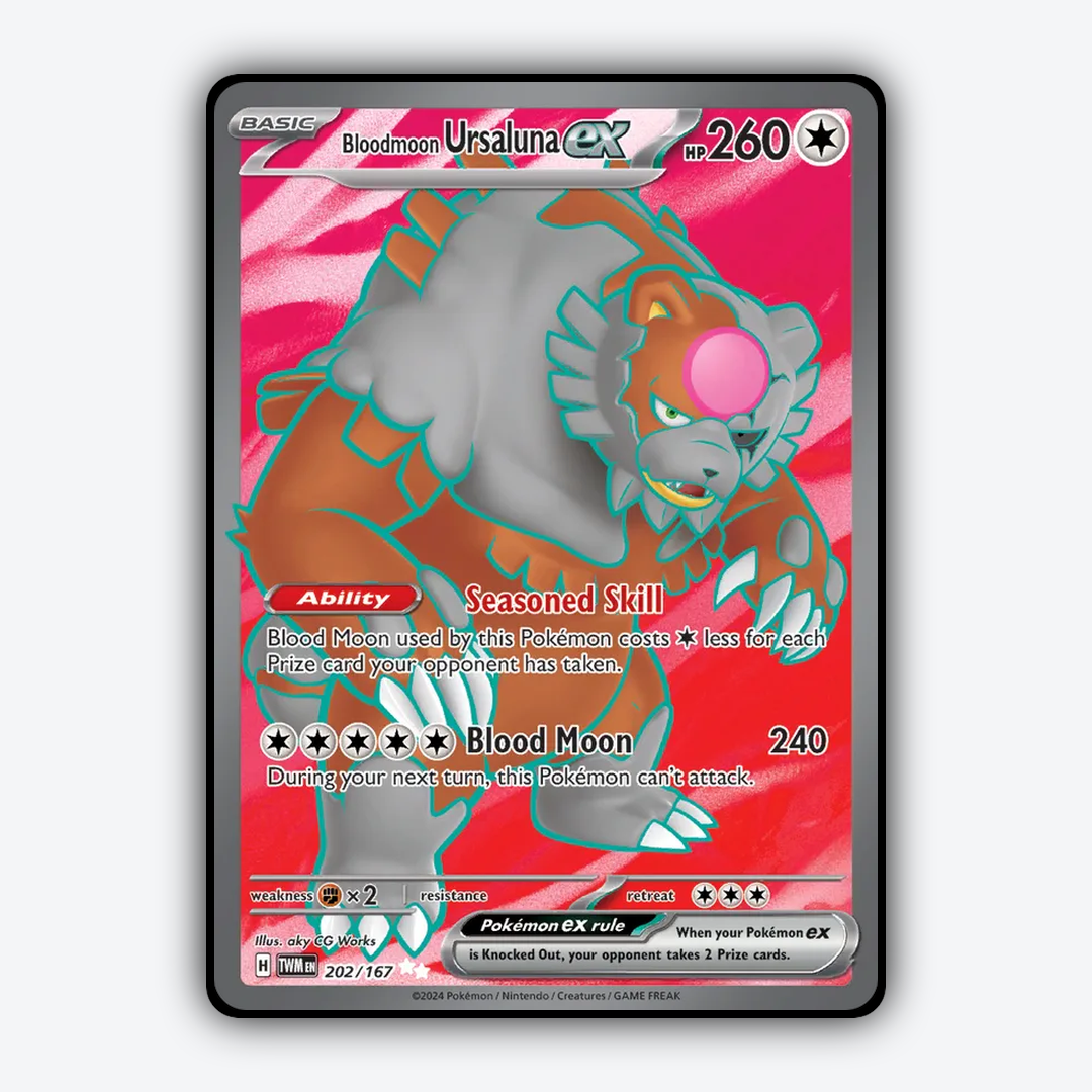 Bloodmoon Ursaluna ex #202 - Twilight Masquerade Set - Card Rug