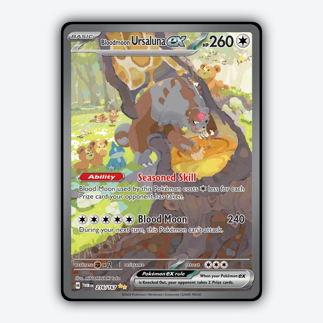 Bloodmoon Ursaluna ex #216 - Twilight Masquerade Set - Card Rug
