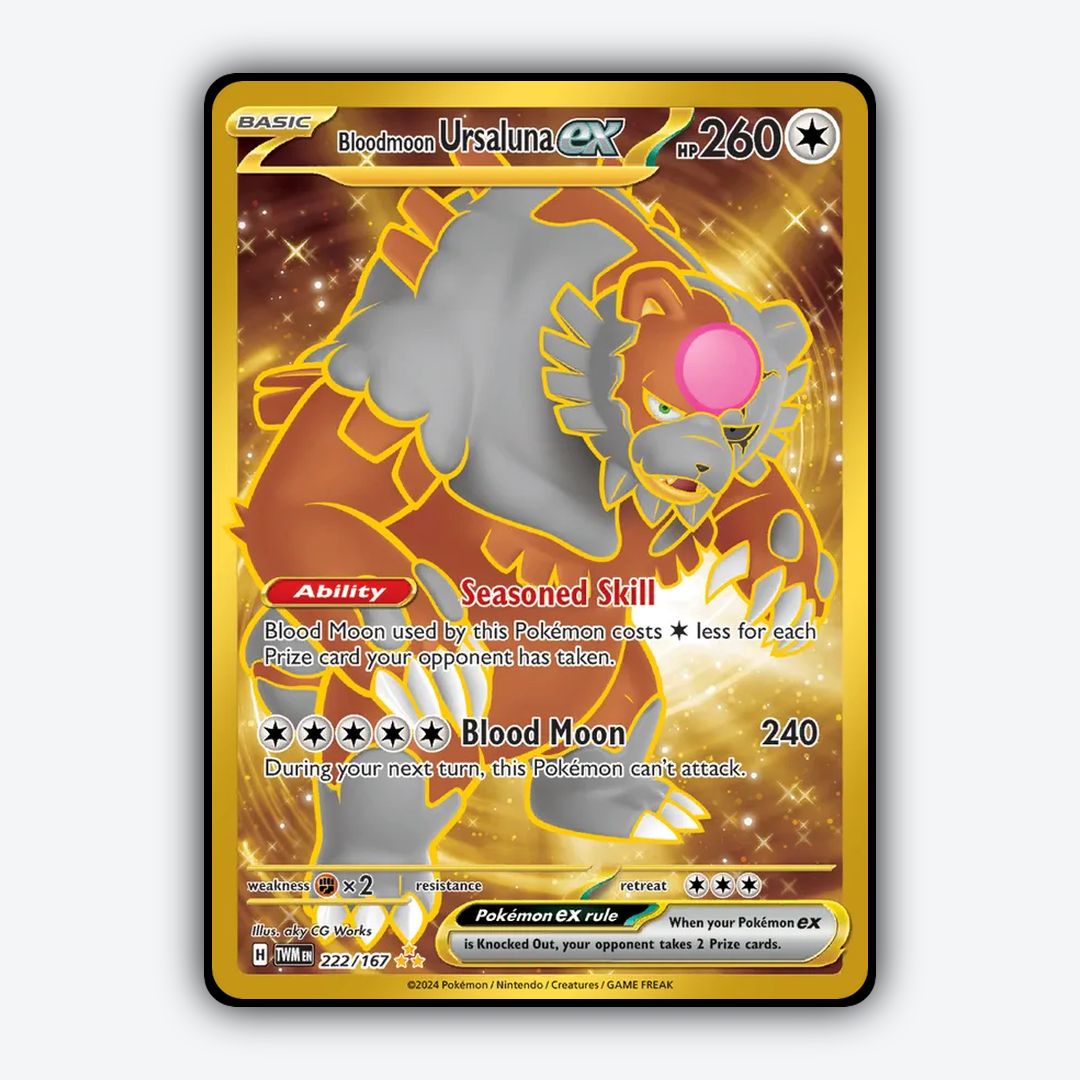 Bloodmoon Ursaluna ex #222 - Twilight Masquerade Set - Card Rug