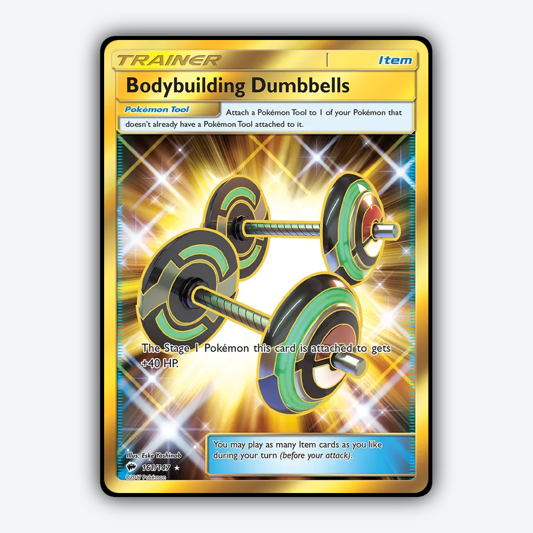 Bodybuilding Dumbbells 161/147 - Burning Shadows Set - Card Rug