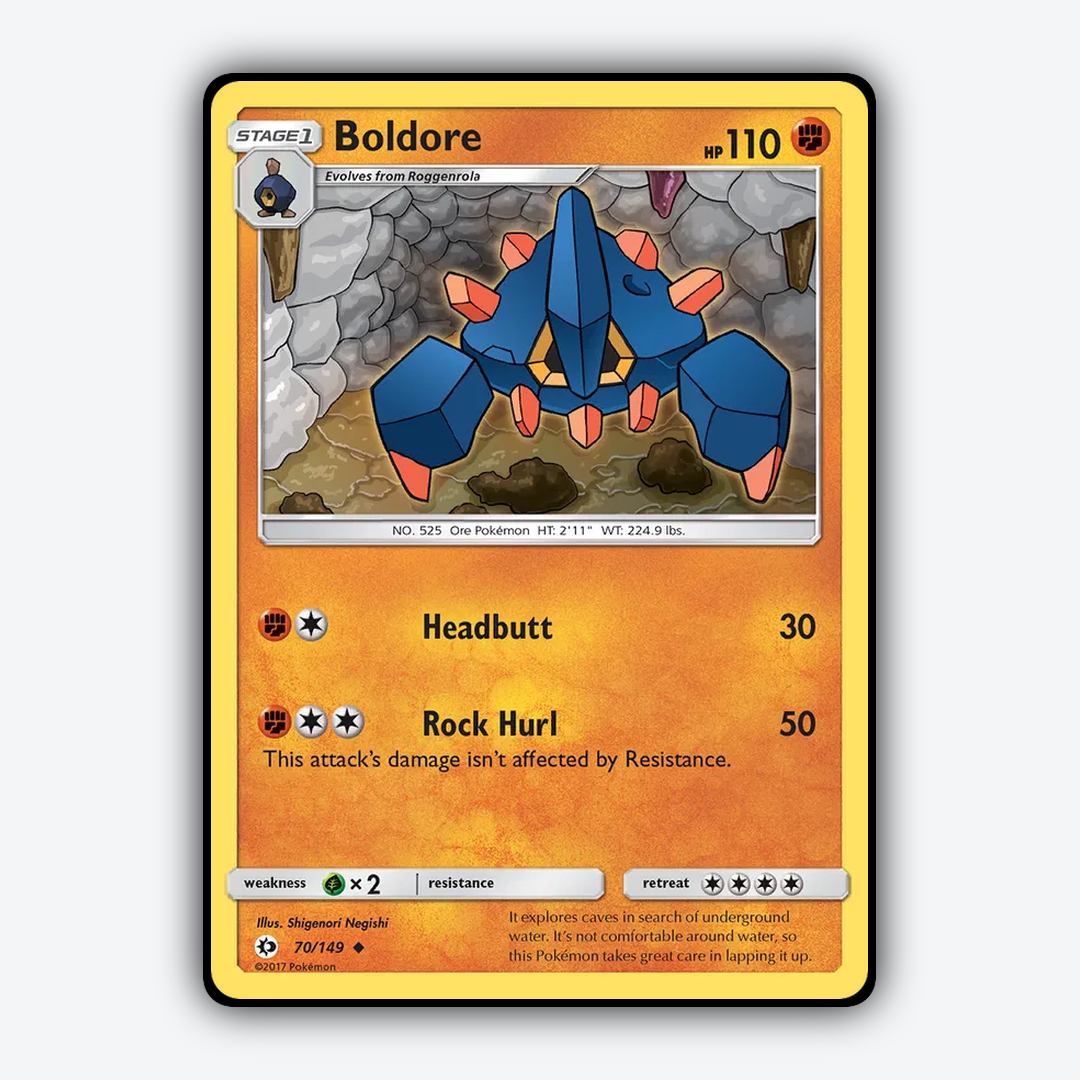 Boldore 070/149 - Sun & Moon Set - Card Rug