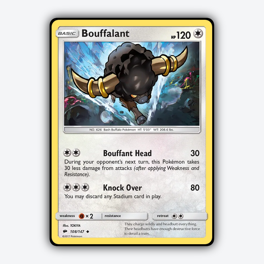 Bouffalant 108/147 - Burning Shadows Set - Card Rug