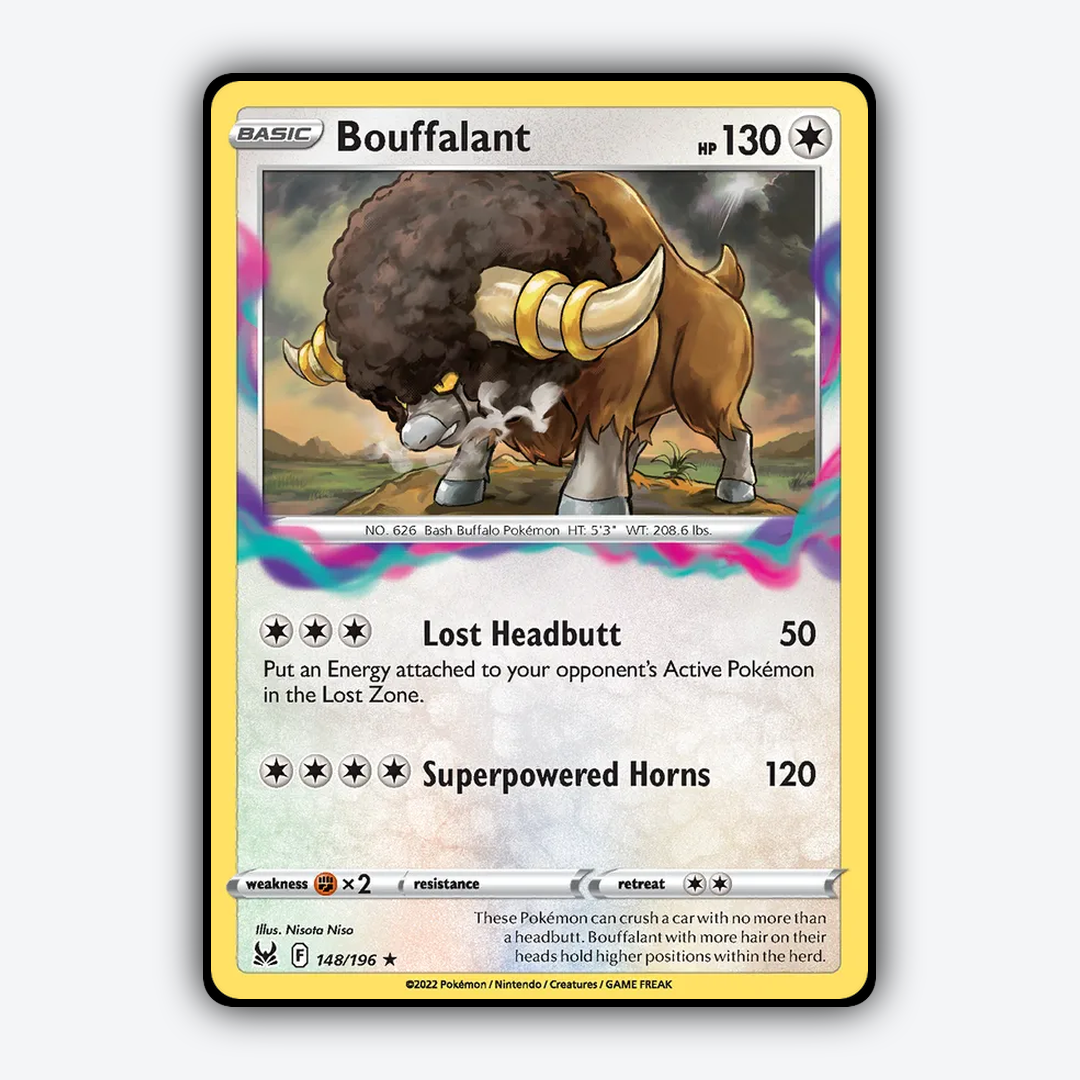 Bouffalant 148/196 - Lost Origin Set - Card Rug