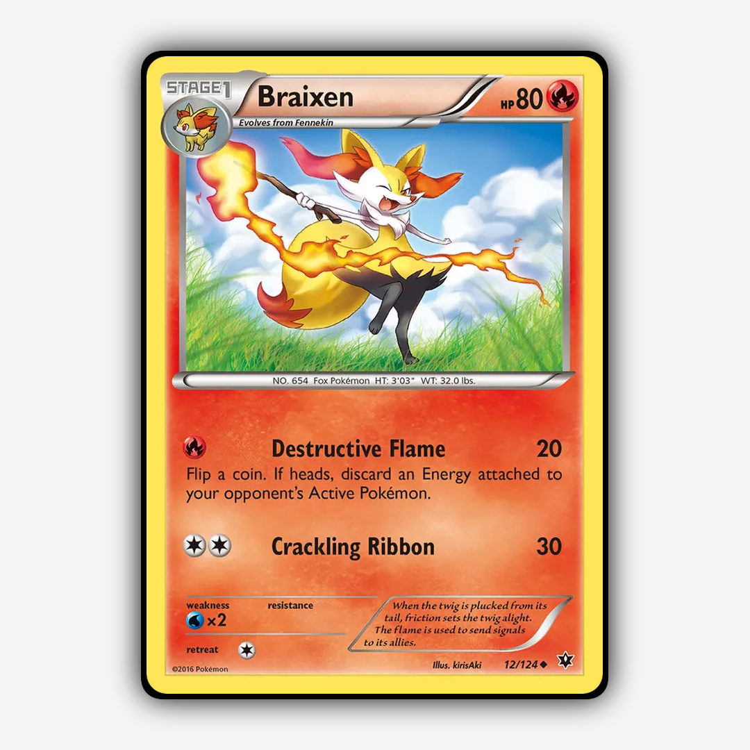 Braixen 012/124 - Fates Collide Set - Card Rug