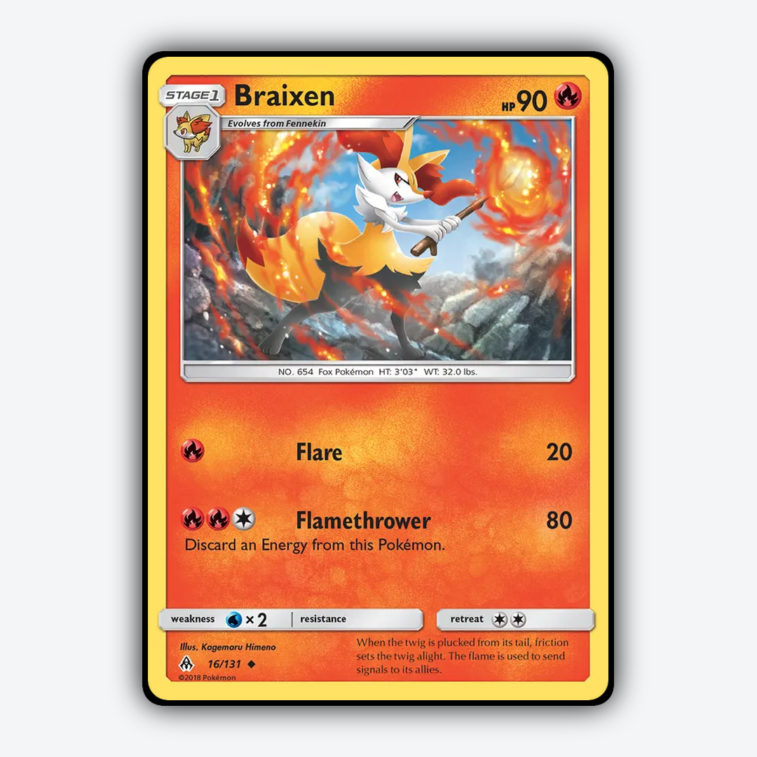 Braixen 016/131 - Forbidden Light Set - Card Rug