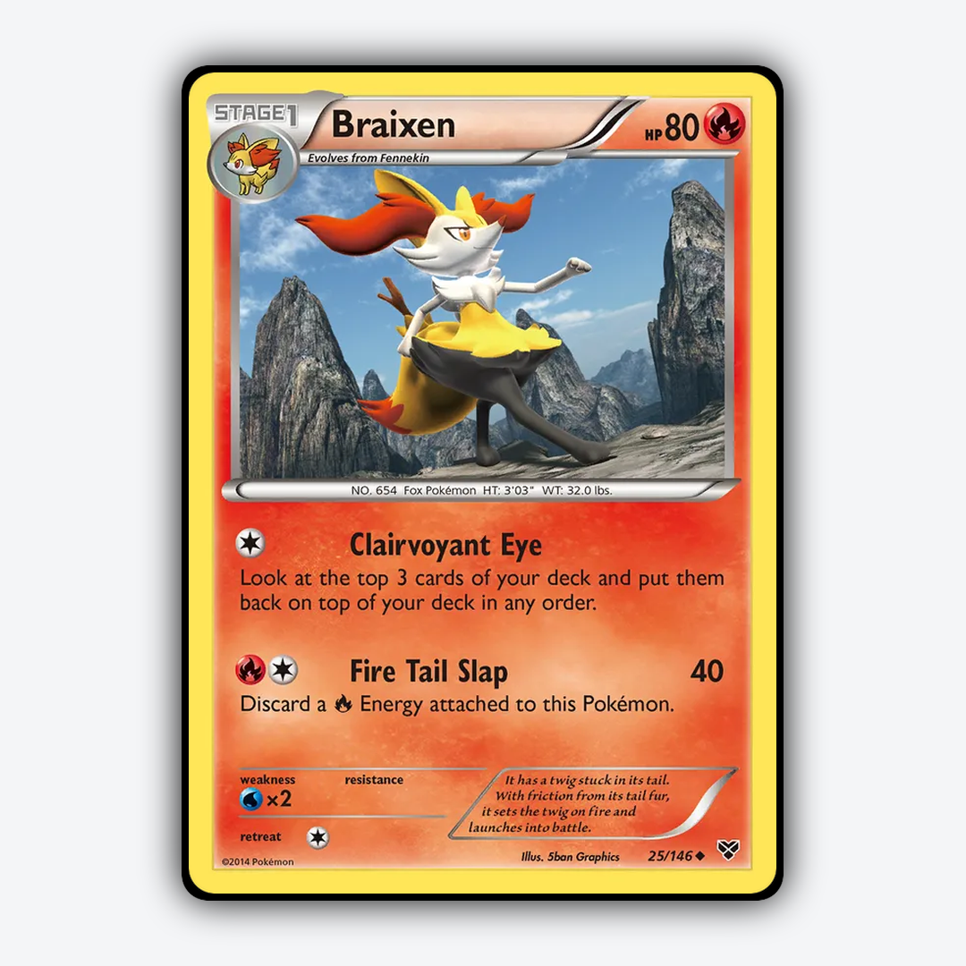 Braixen 025/146 - XY Set - Card Rug