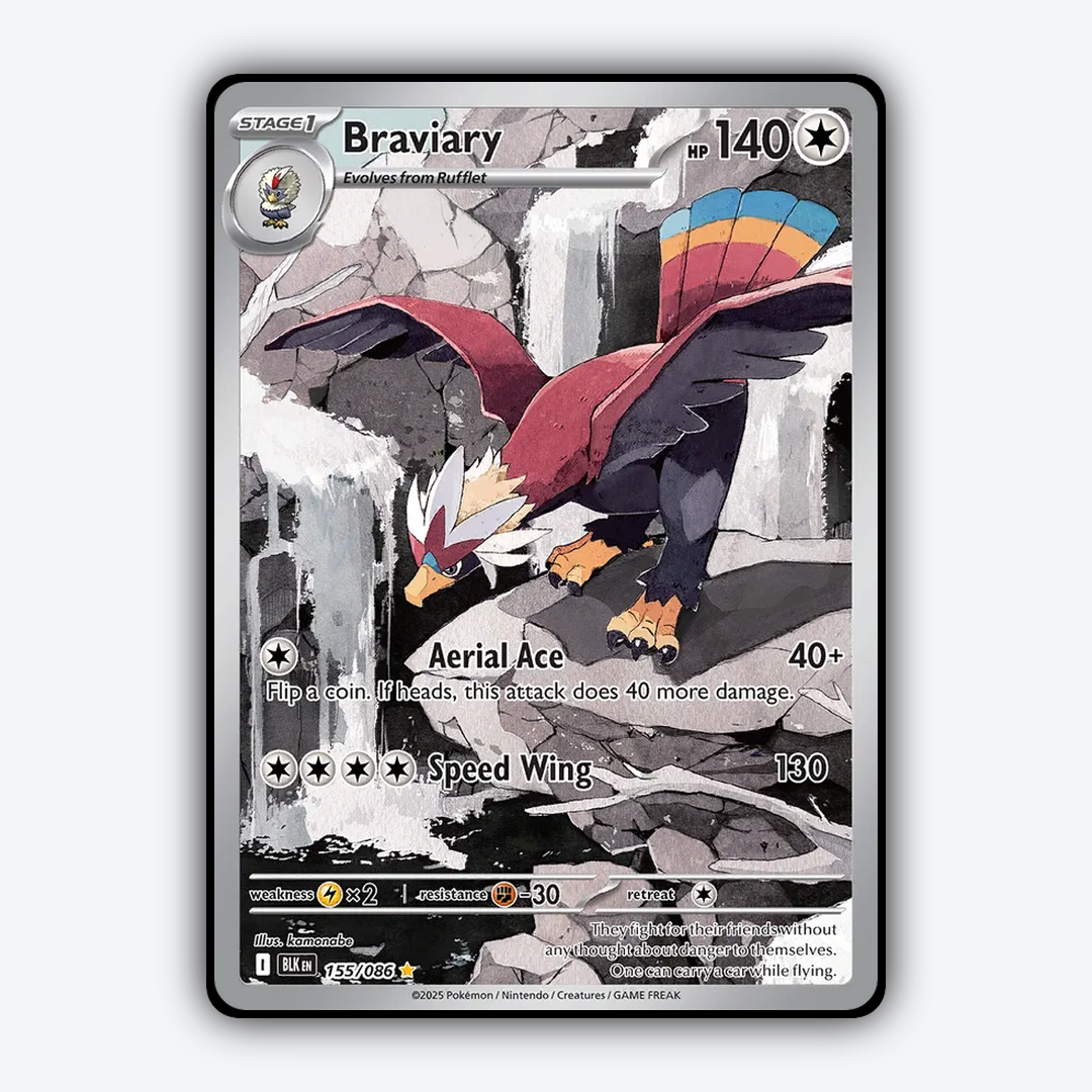 Braviary #155 - Black Bolt Set - Card Rug