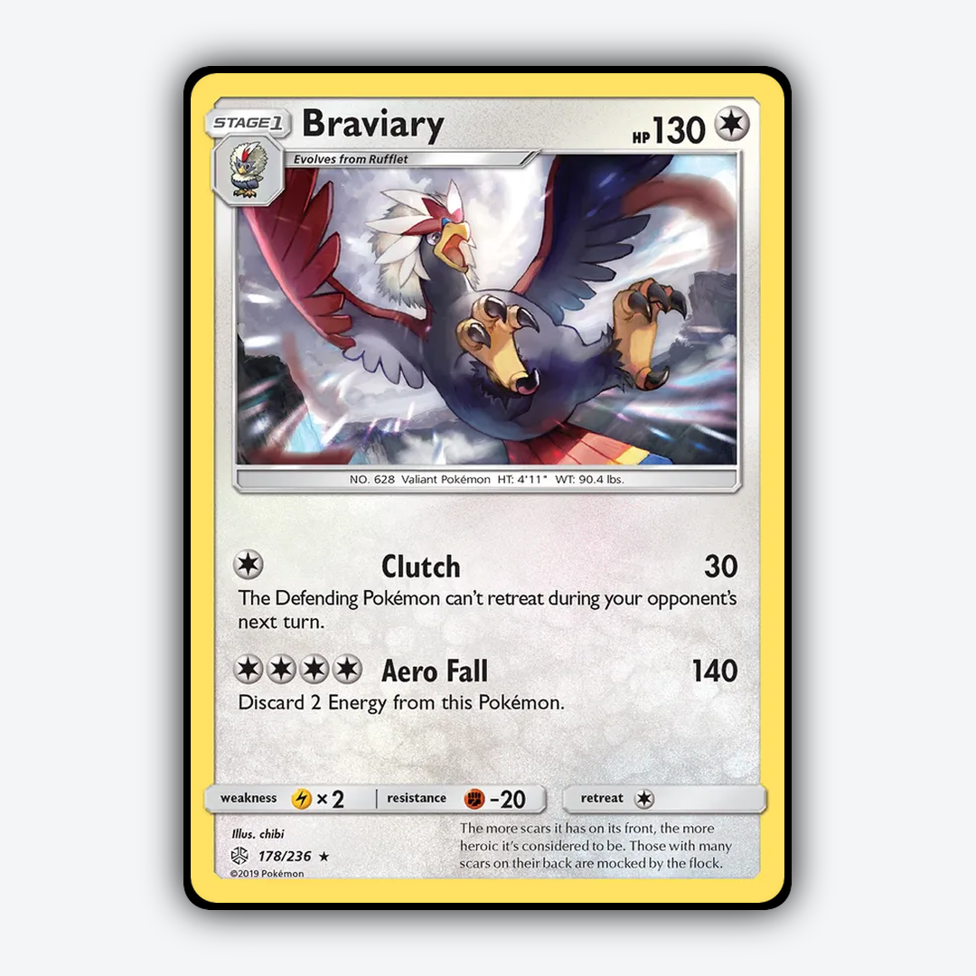 Braviary 178/236 - Cosmic Eclipse Set - Card Rug