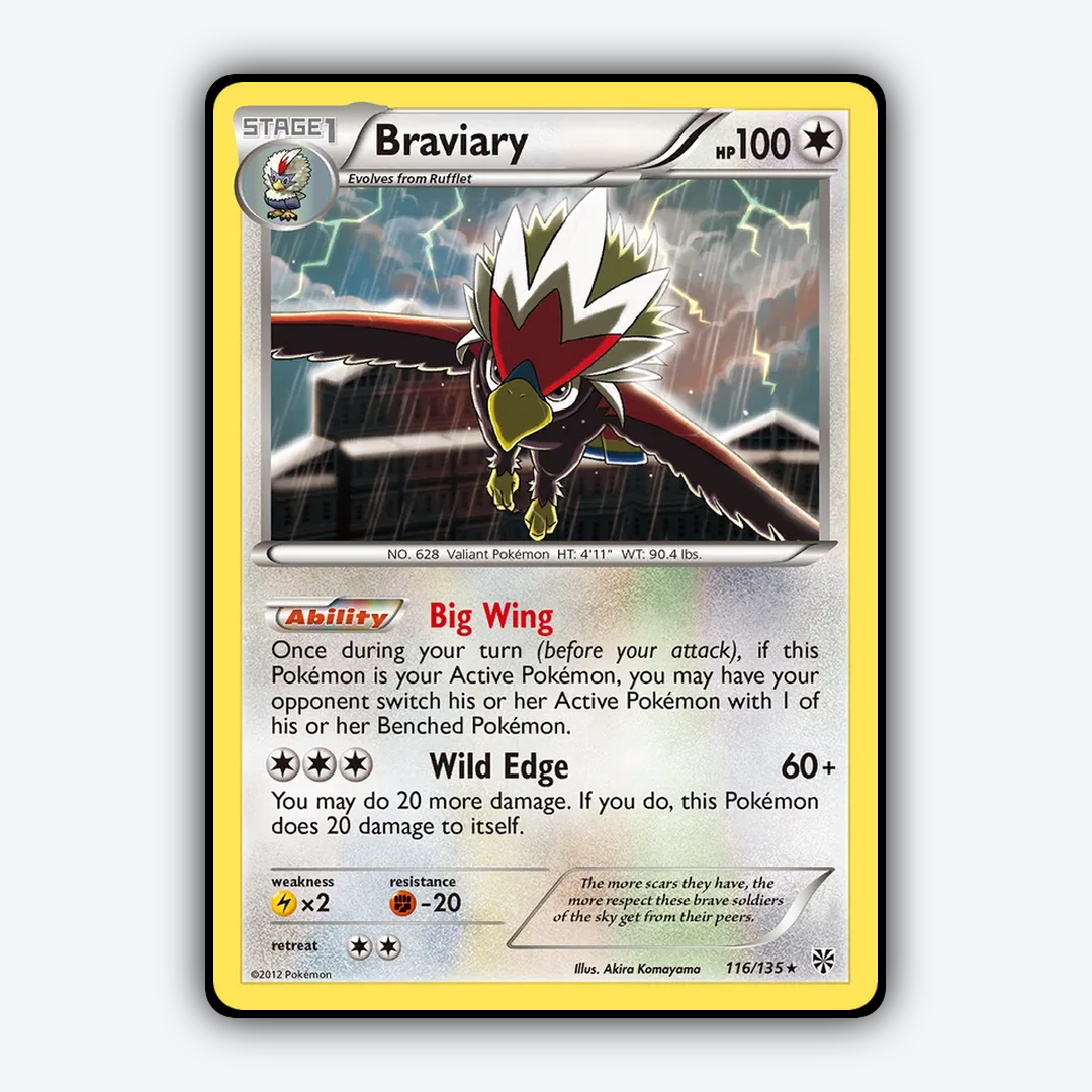 Braviary 116/135 - Plasma Storm Set - Card Rug