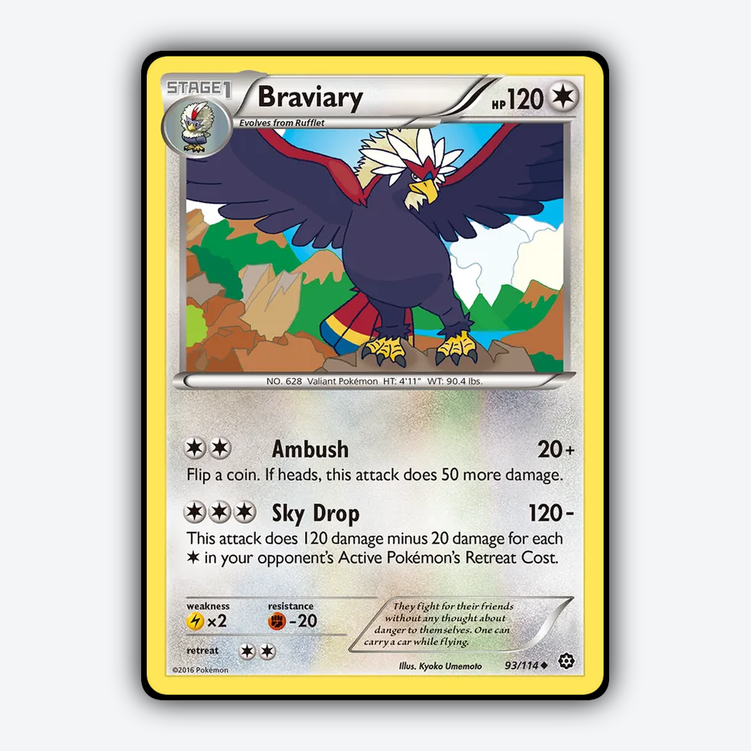 Braviary 093/114 - Steam Siege Set - Card Rug