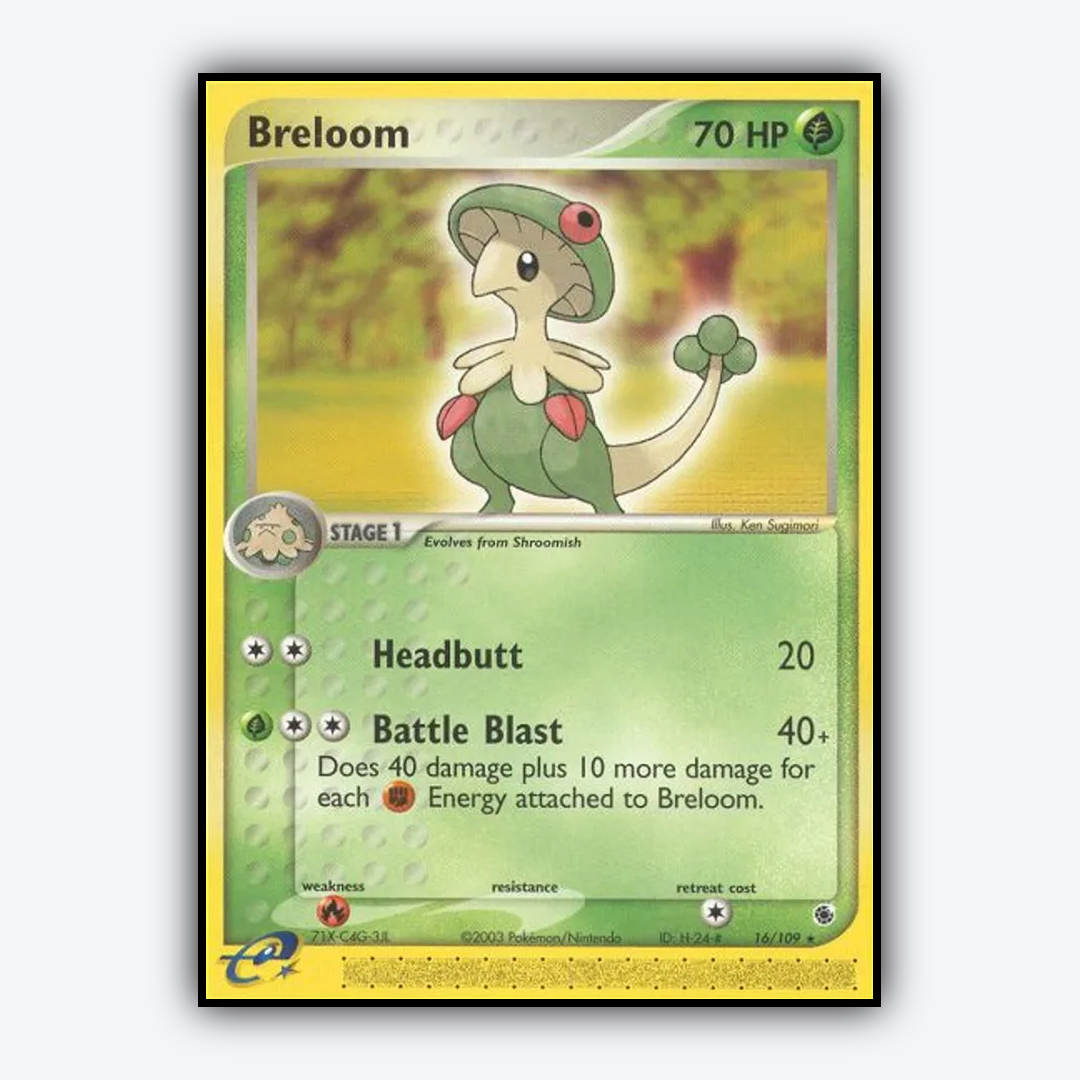 Breloom 016/109 - Ruby & Sapphire Set - Card Rug