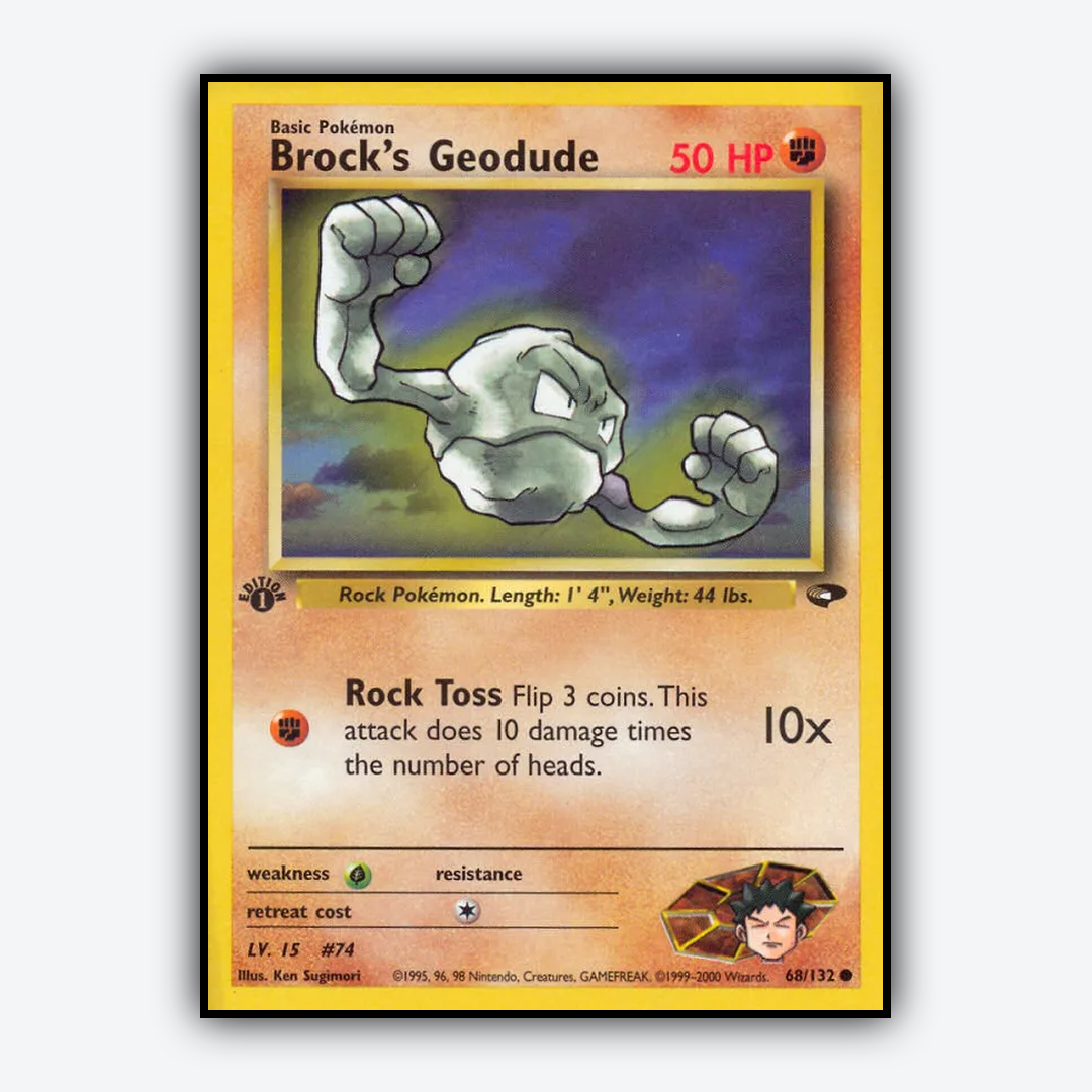 Brock's Geodude 068/132 - Gym Challenge Set - Card Rug