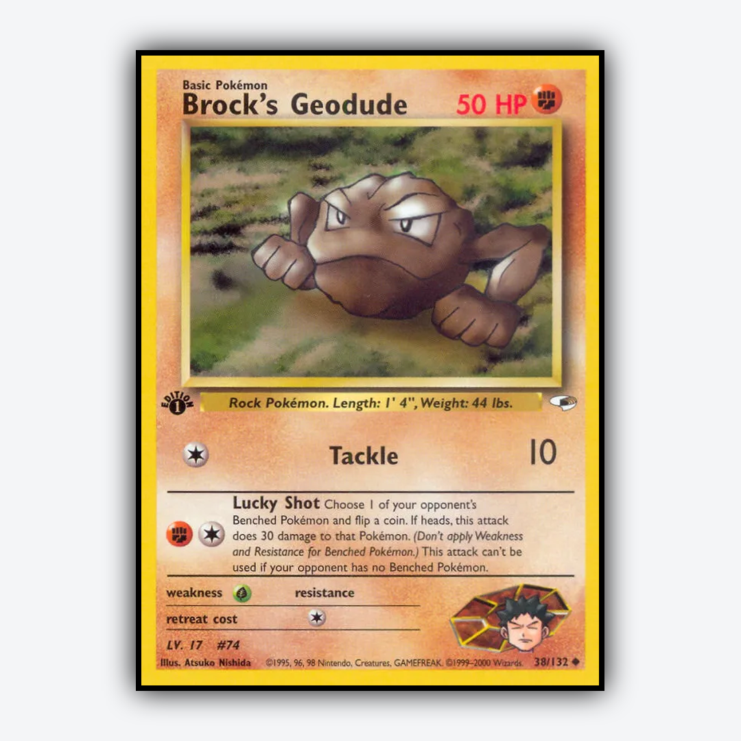 Brock's Geodude 038/132 - Gym Heroes Set - Card Rug