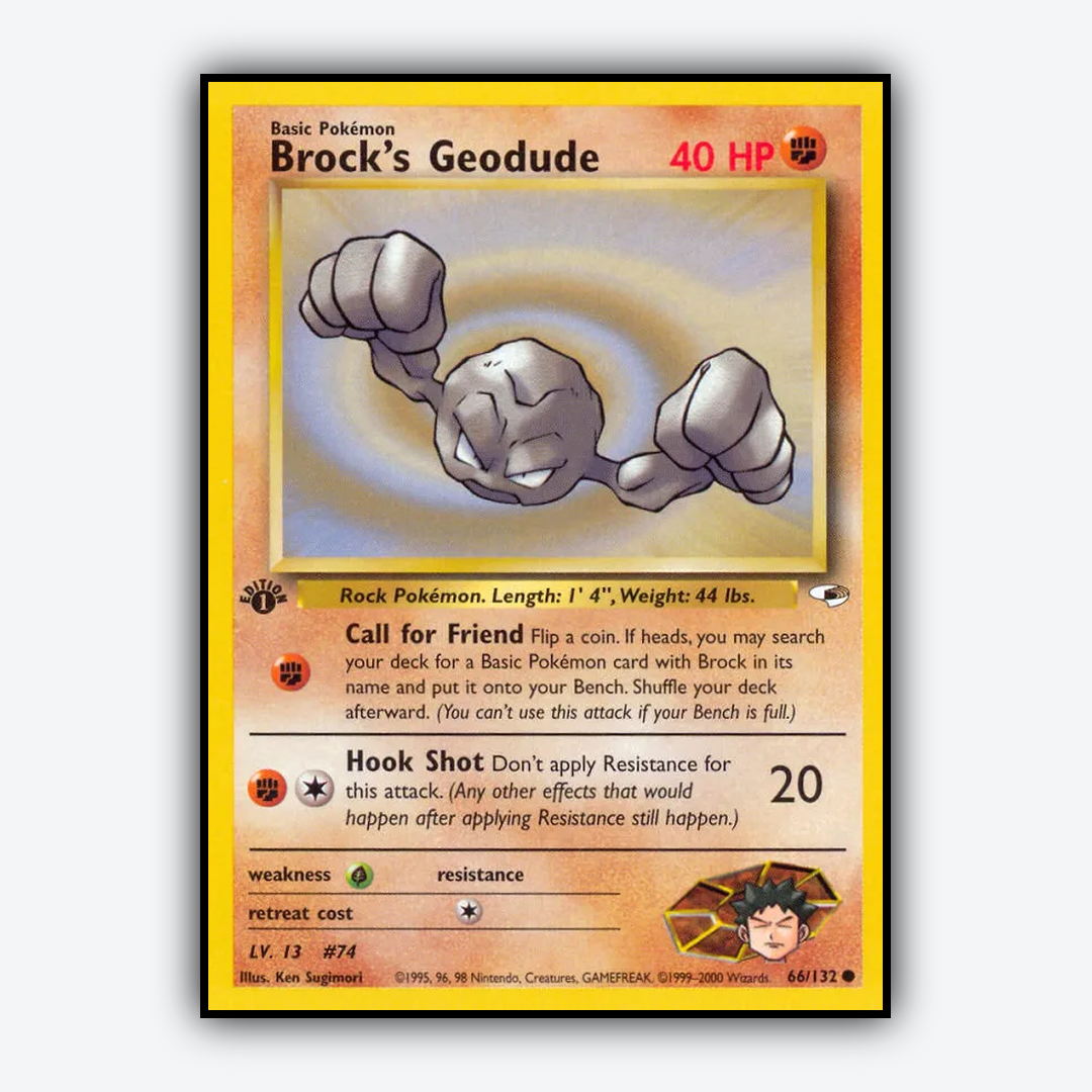 Brock's Geodude 066/132 - Gym Heroes Set - Card Rug