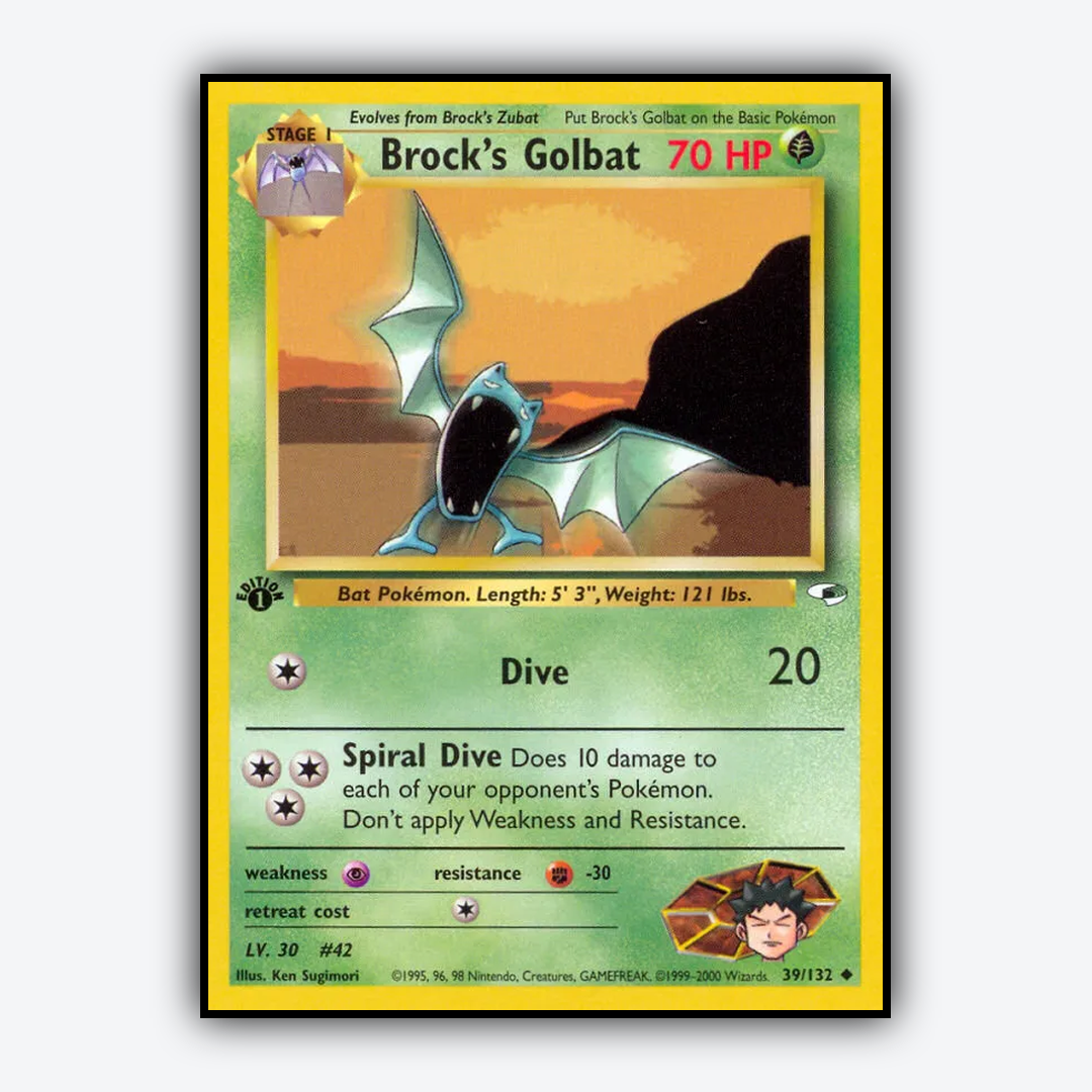 Brock's Golbat 039/132 - Gym Heroes Set - Card Rug