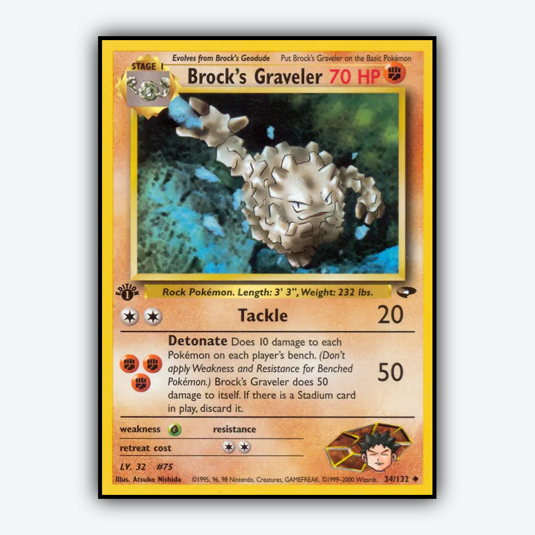 Brock's Graveler 034/132 - Gym Challenge Set - Card Rug