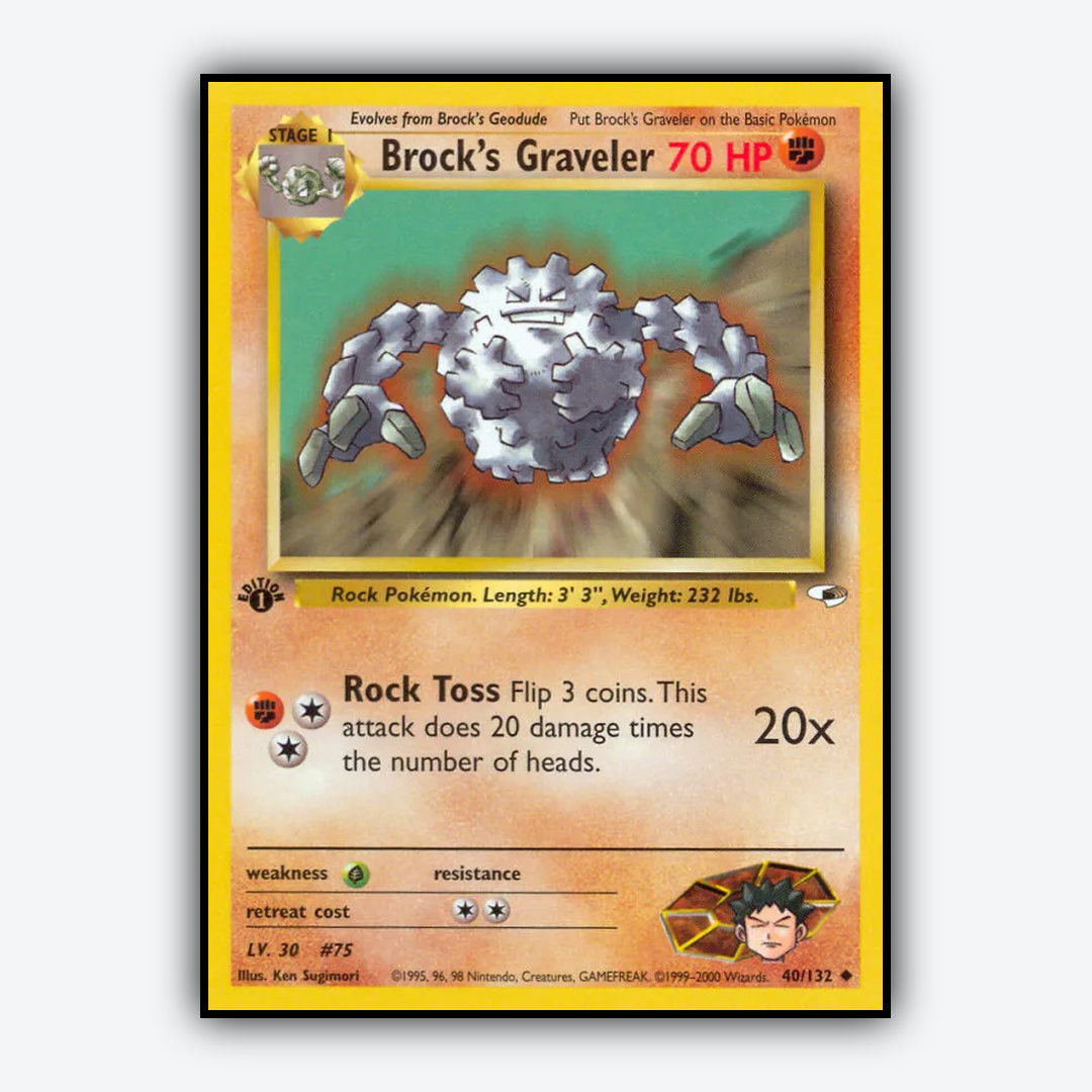 Brock's Graveler 040/132 - Gym Heroes Set - Card Rug
