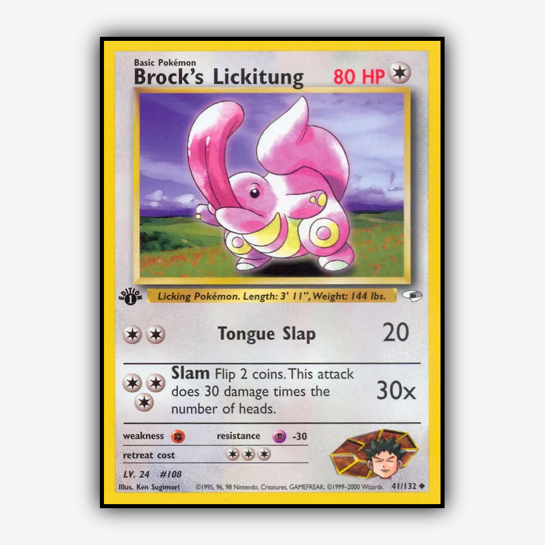 Brock's Lickitung 041/132 - Gym Heroes Set - Card Rug