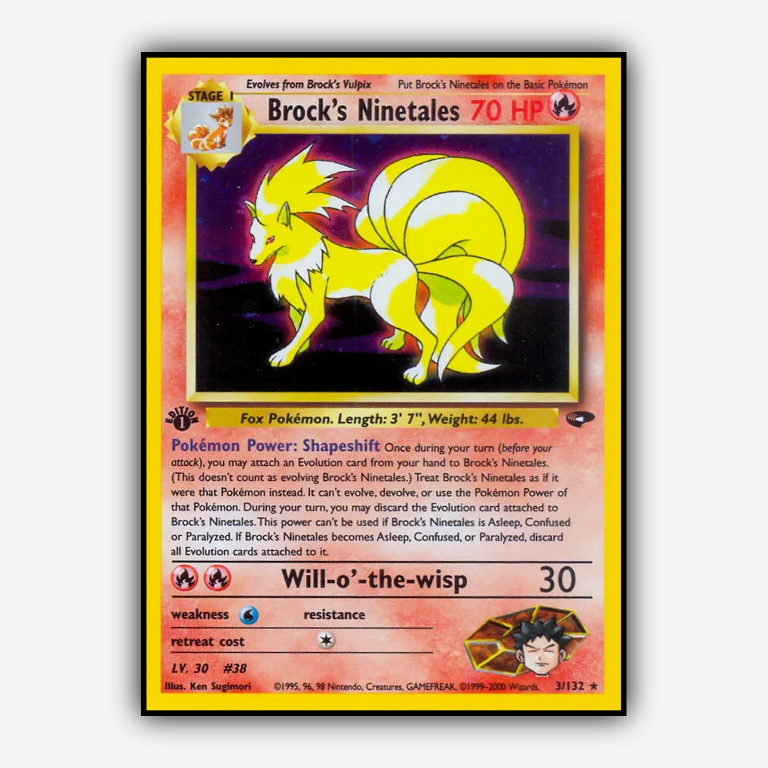 Brock's Ninetales 003/132 - Gym Challenge Set - Card Rug