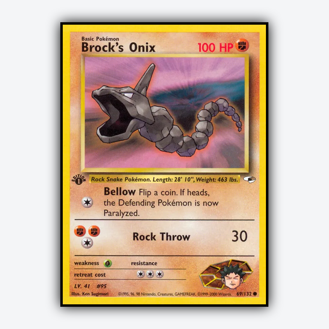 Brock's Onix 069/132 - Gym Heroes Set - Card Rug