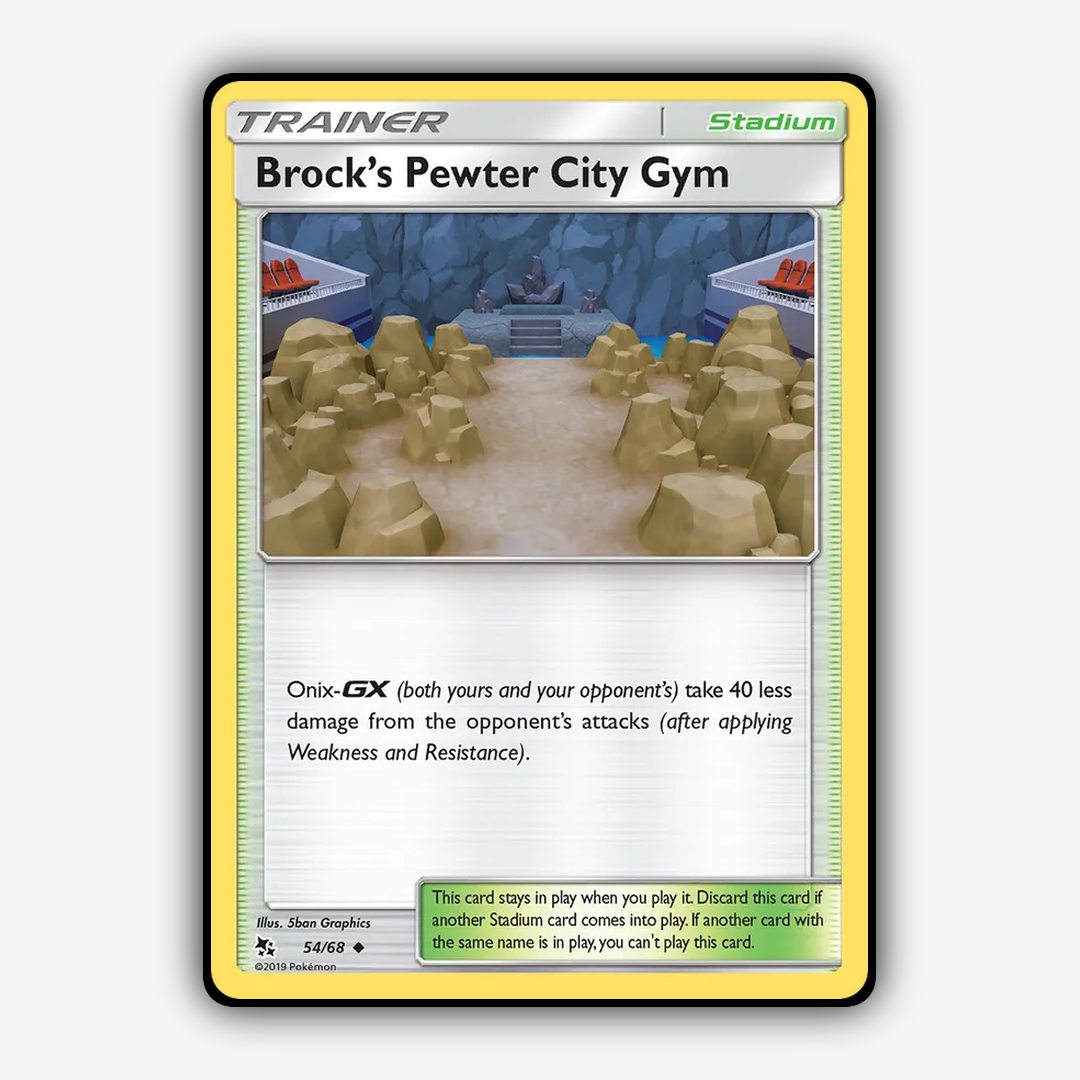 Brock's Pewter City Gym 054/68 - Hidden Fates Set - Card Rug