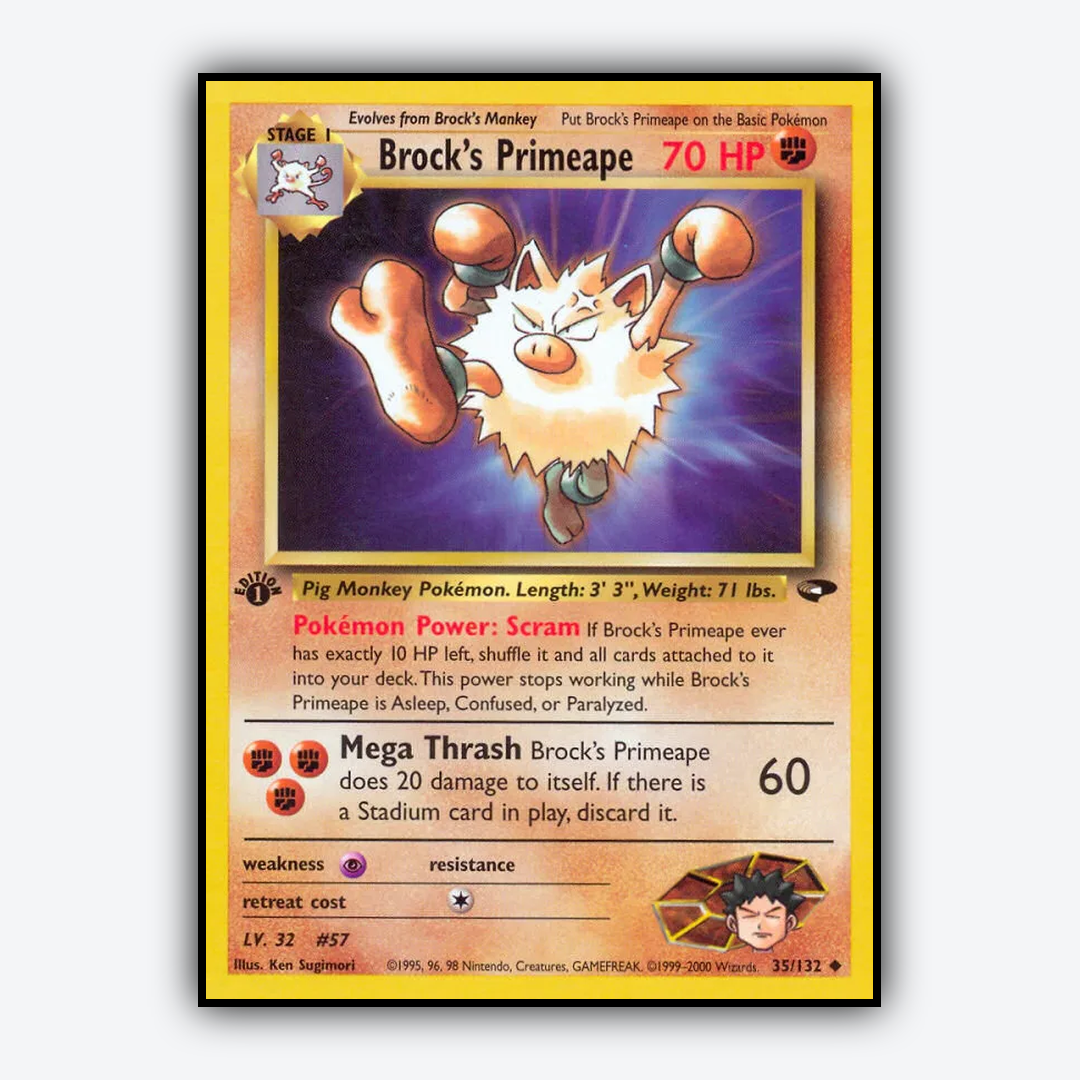 Brock's Primeape 035/132 - Gym Challenge Set - Card Rug
