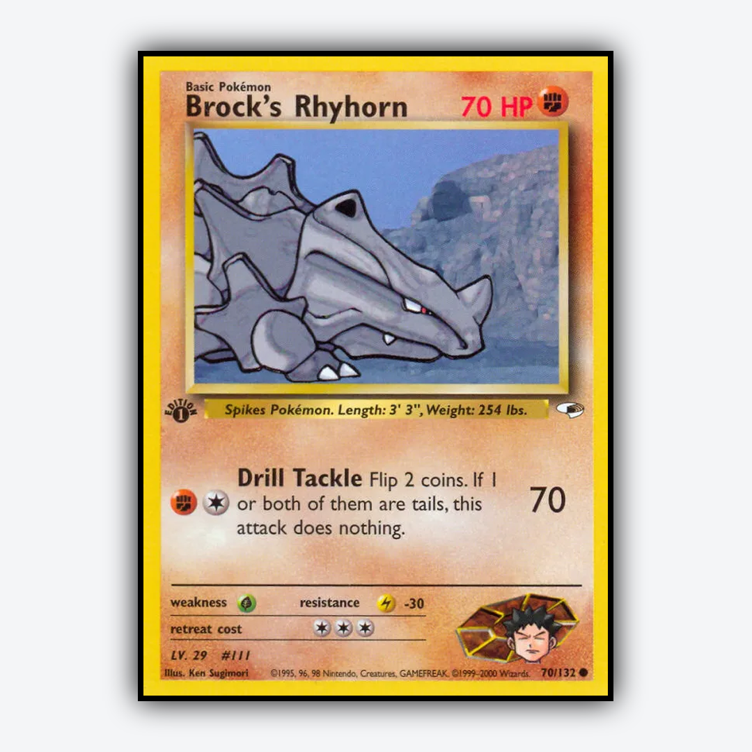 Brock's Rhyhorn 070/132 - Gym Heroes Set - Card Rug