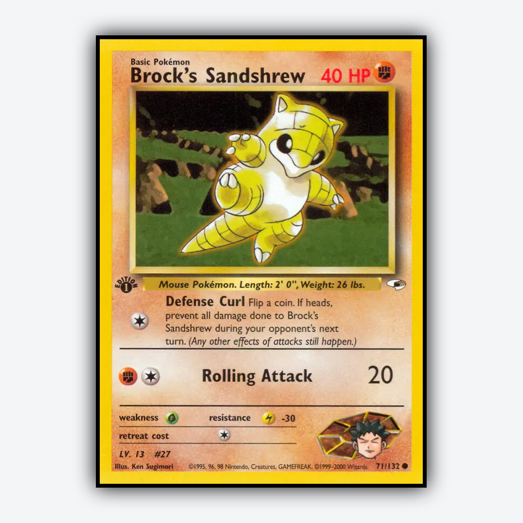 Brock's Sandshrew 071/132 - Gym Heroes Set - Card Rug