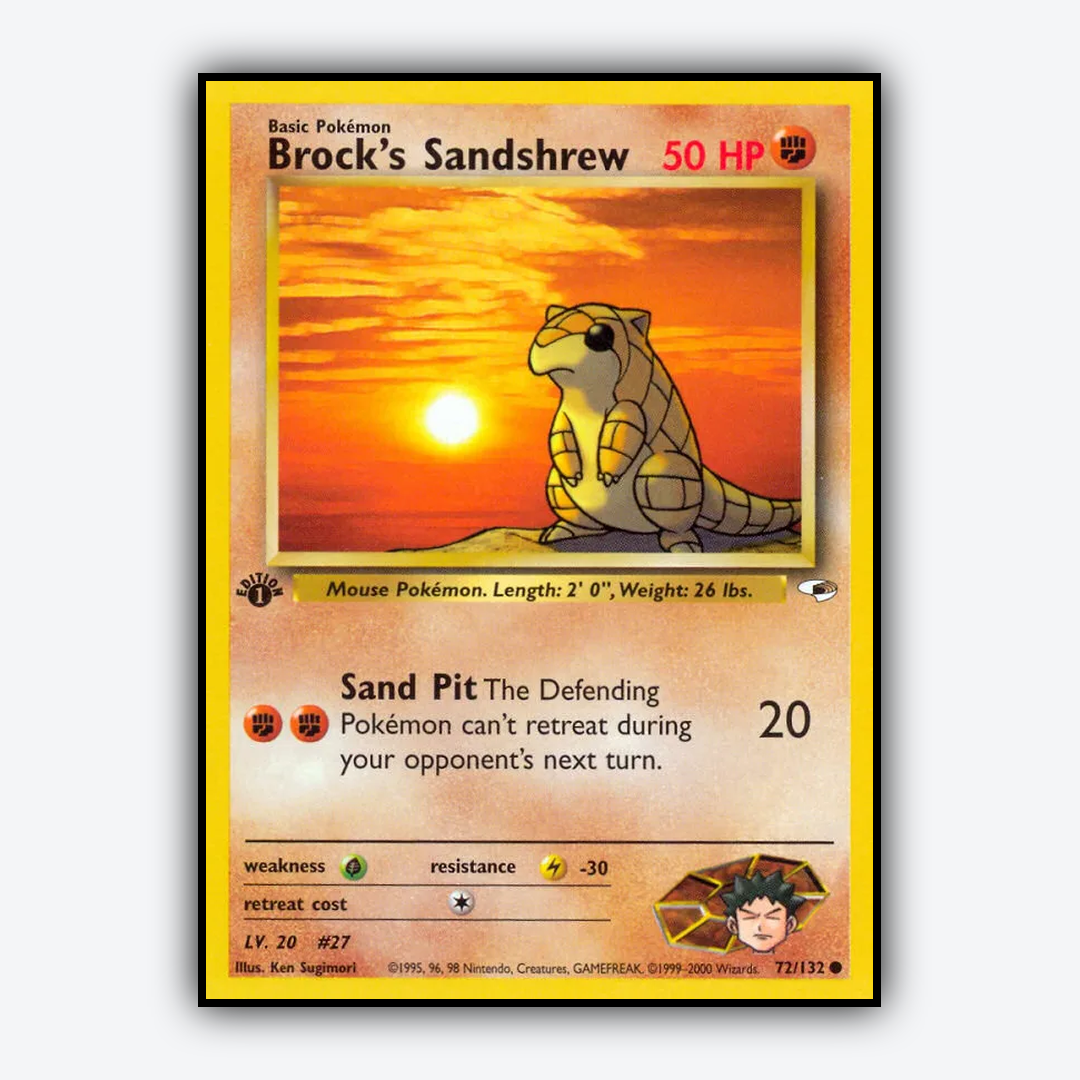 Brock's Sandshrew 072/132 - Gym Heroes Set - Card Rug