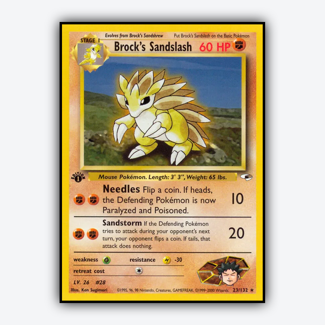 Brock's Sandslash 023/132 - Gym Heroes Set - Card Rug