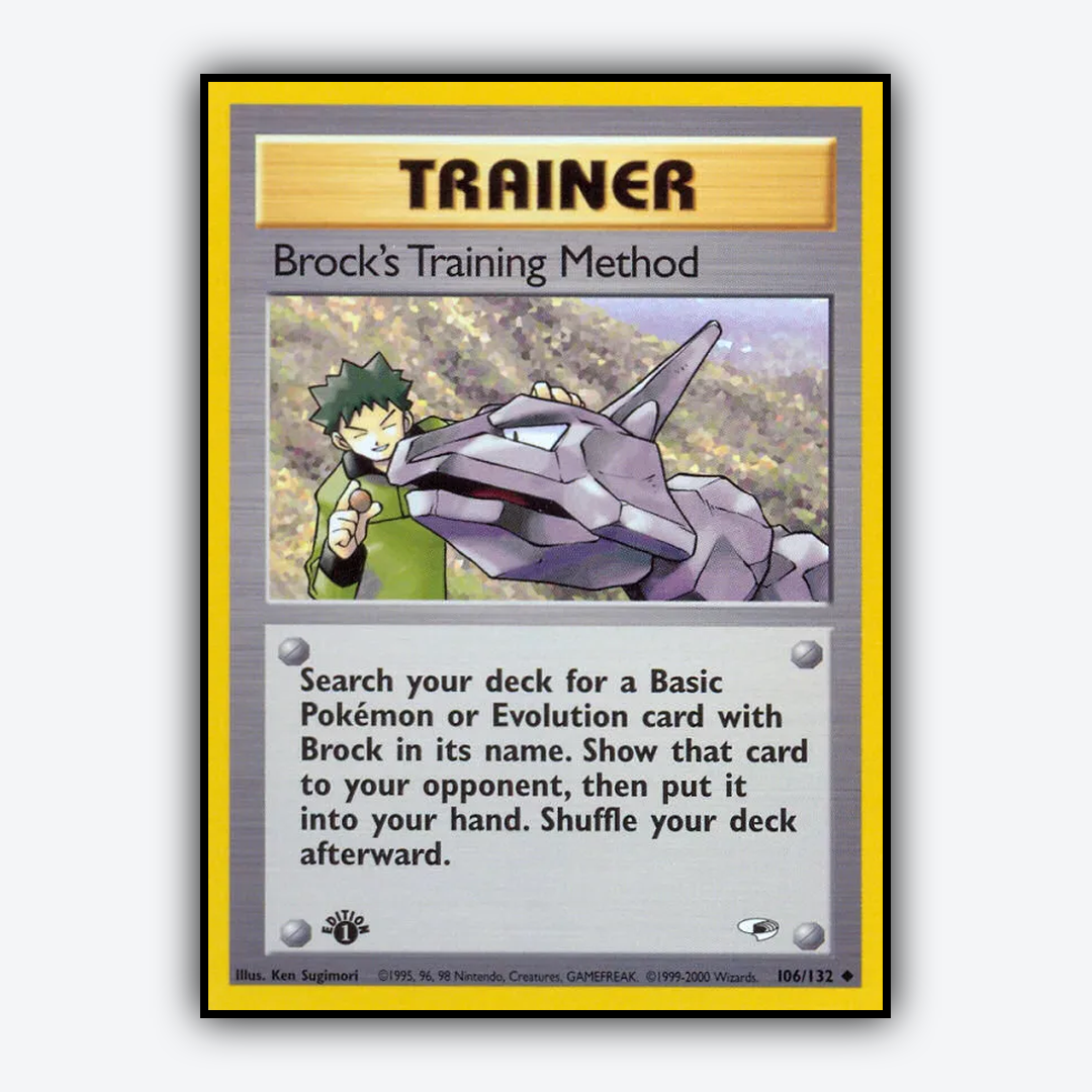 Brock's Training Method 106/132 - Gym Heroes Set - Card Rug